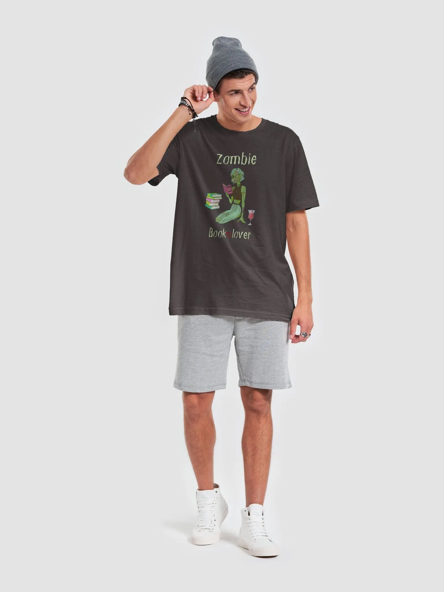 Zombie Book Lover Brown T-shirt product image (6)