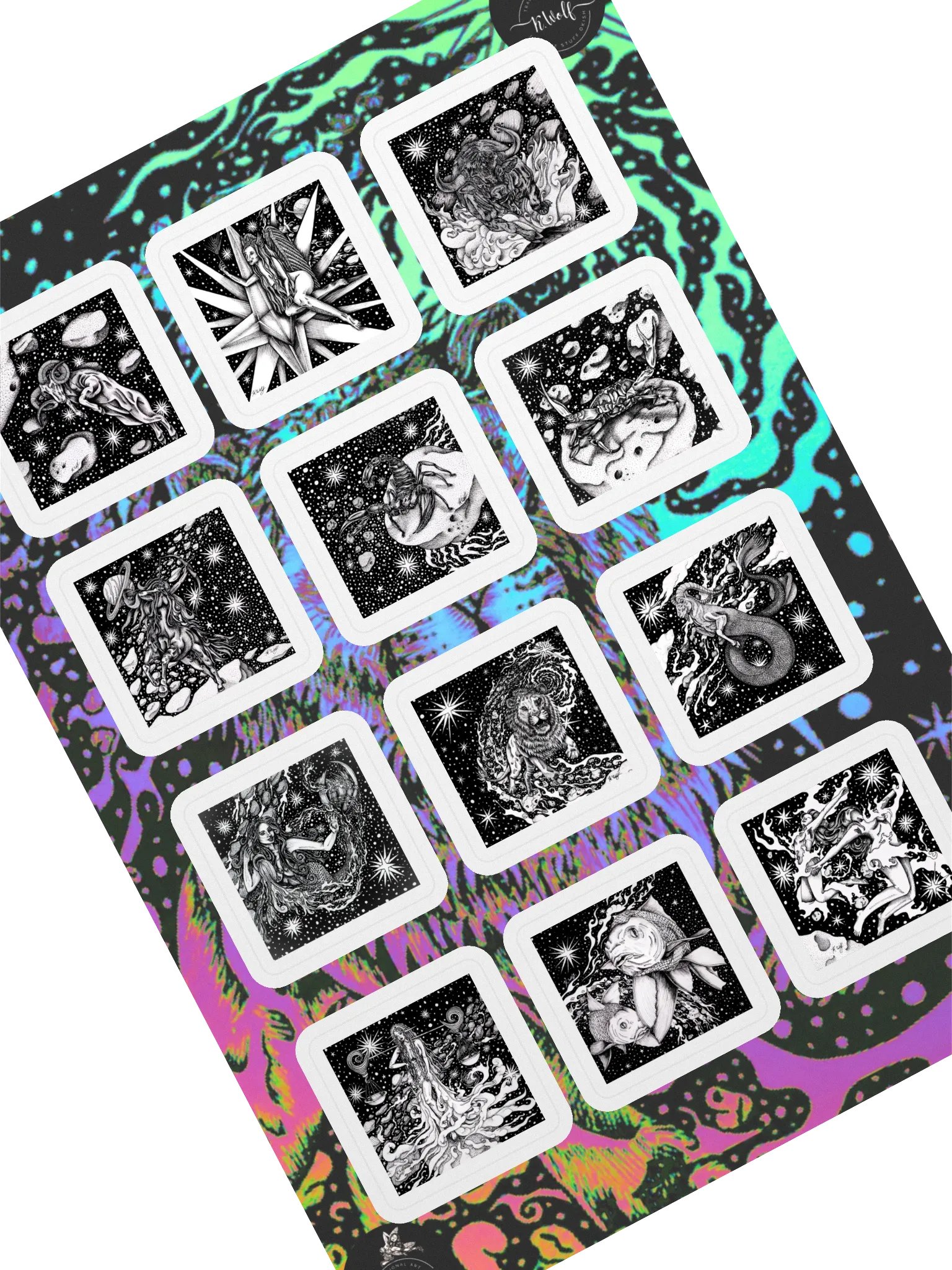 Cosmic zodiac Sticker Sheet product image (1)