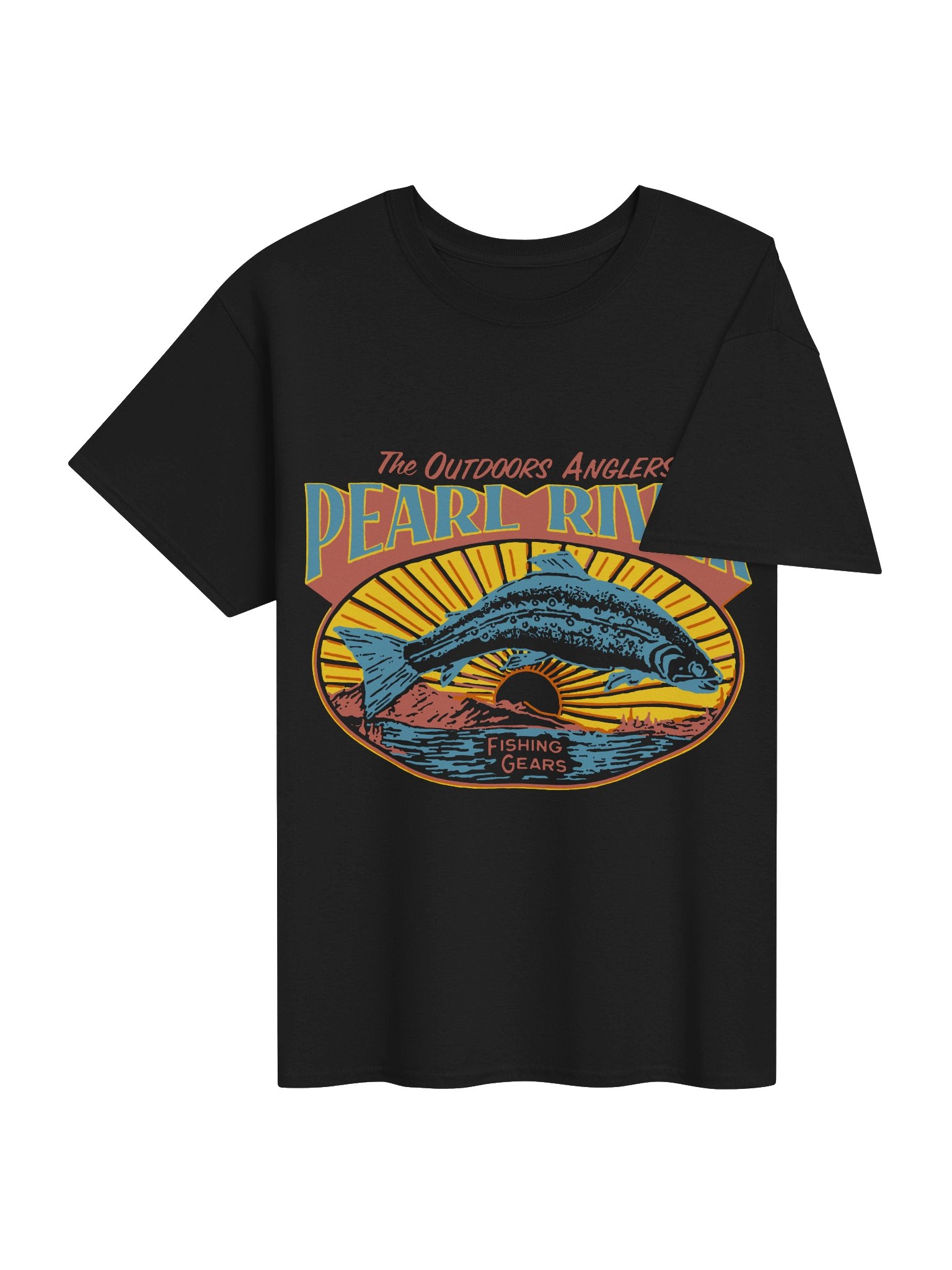 Pearl River Vintage Fishing T-Shirt – Outdoors Anglers Graphic Tee product image (5)