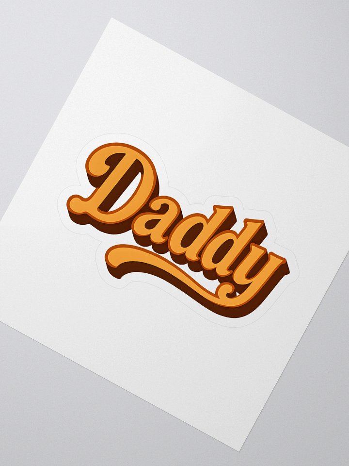 Retro Daddy Typography Design - Vintage Bold Script Style Sticker product image (2)