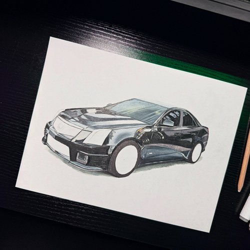 Update on the CTSV. Almost done! 

#ctsv #cadillacctsv #musclecar #sedan #artist