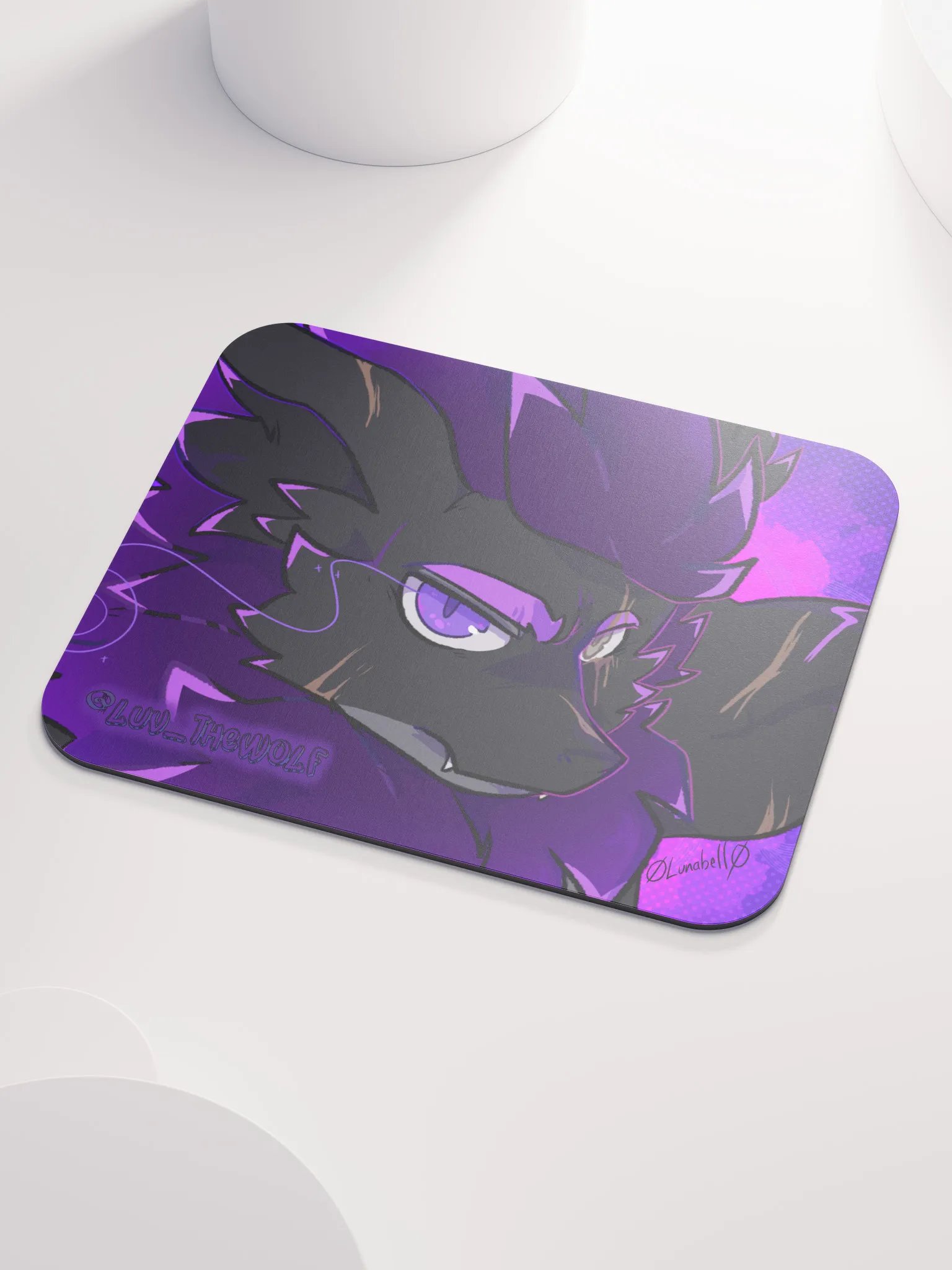 "Scruffy Wolf" Nardoragon Mouse Pad - "Lunabell's Collection!" product image (3)