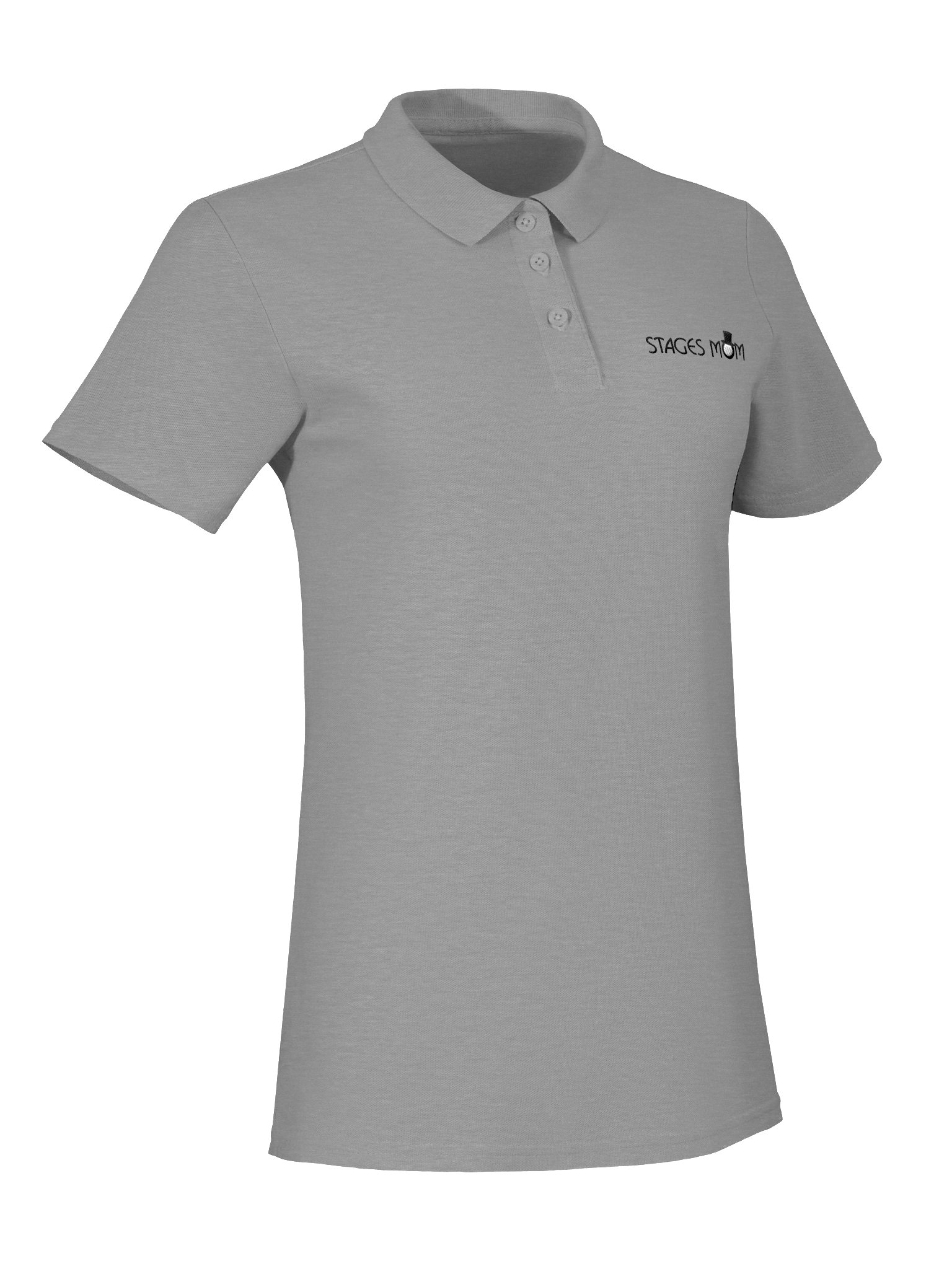 Feminine Polo - Light with Black Embroidered "Stages Mom" product image (8)
