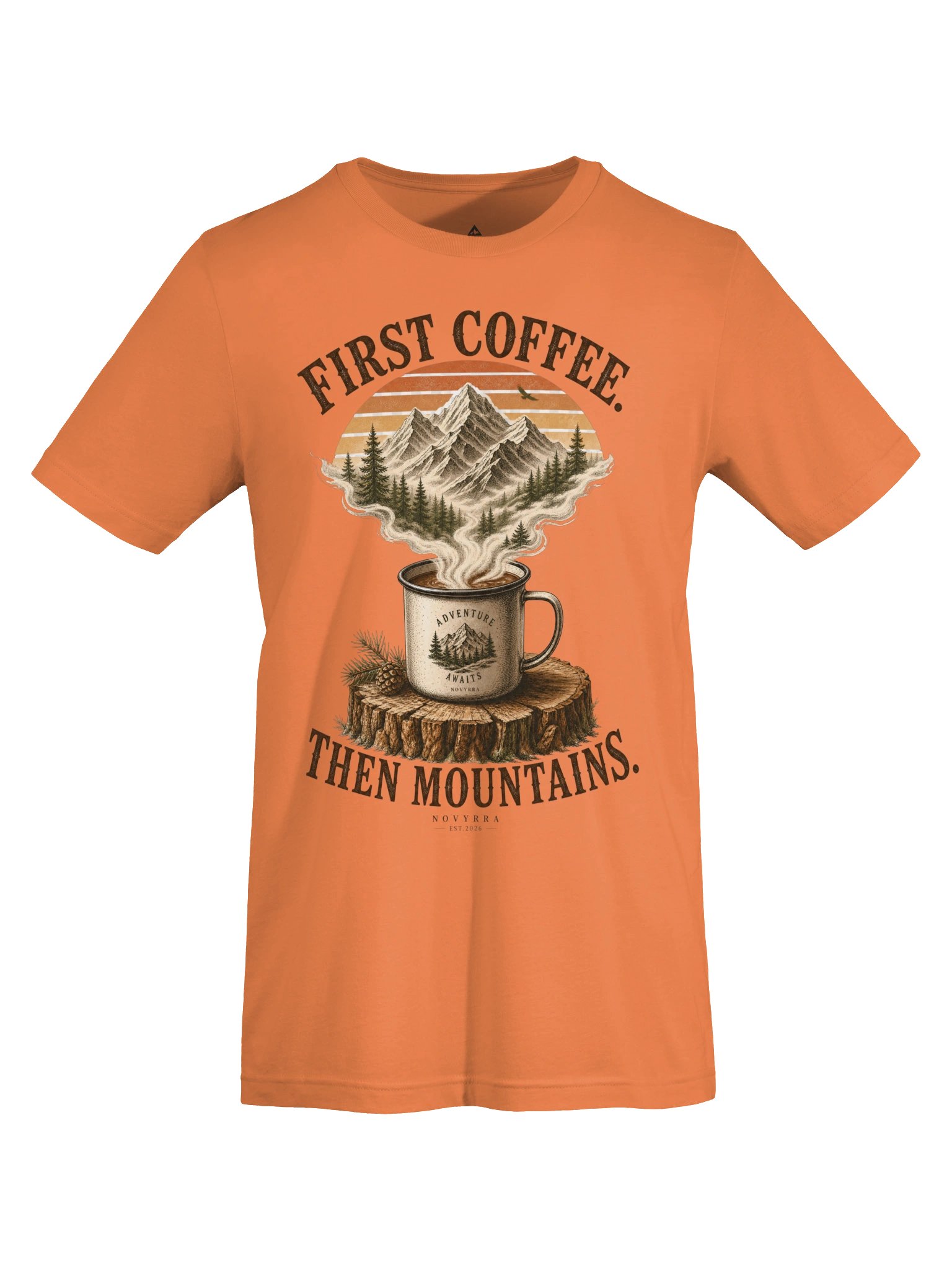 FIRST COFFEE. THEN MOUNTAINS. Graphic T-Shirt product image (25)