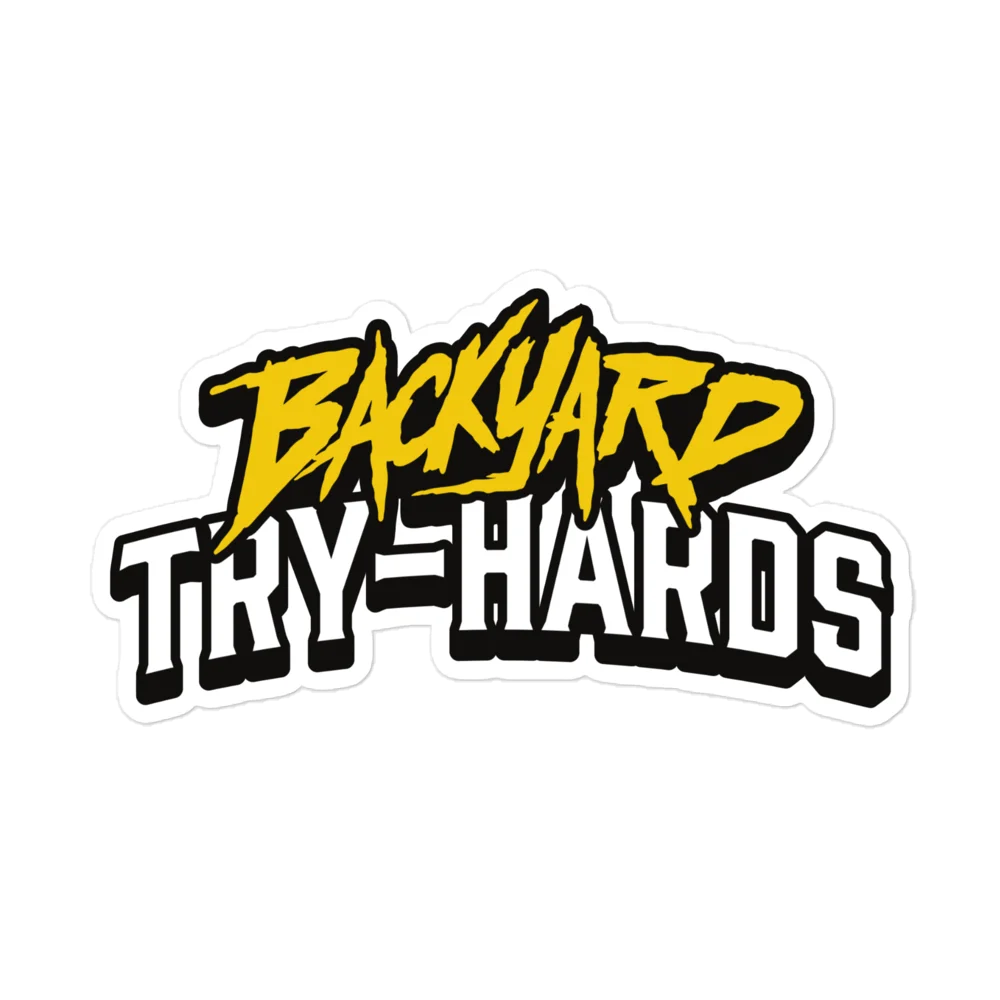 BACKYARD TRY-HARDS Logo Kiss Cut Sticker product image (1)