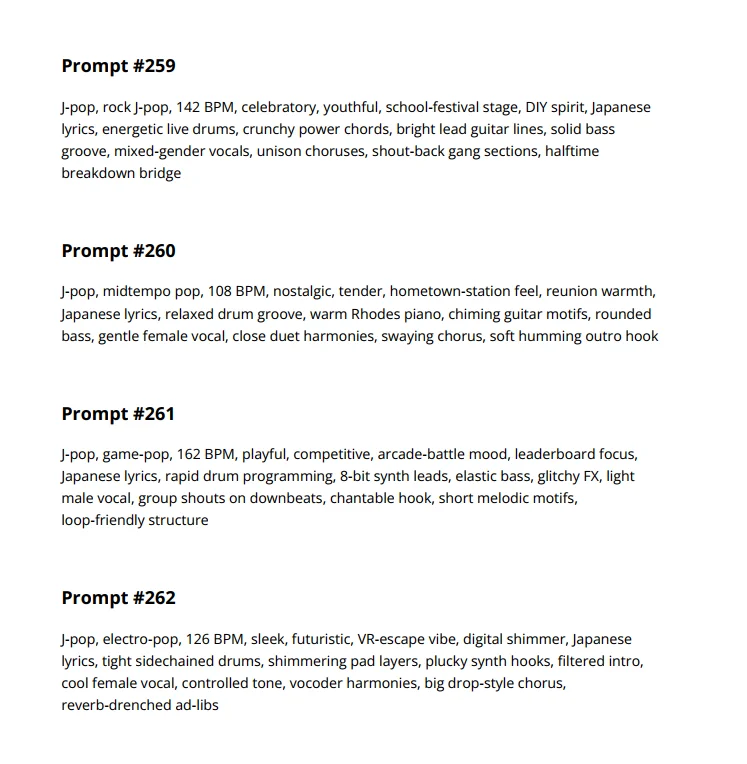 500 Pop Prompts for SUNO Ai product image (3)