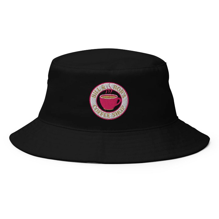 Bill and Bob's Coffee Shop | AA Recovery Bucket Hat Flamingo Color Design product image (1)