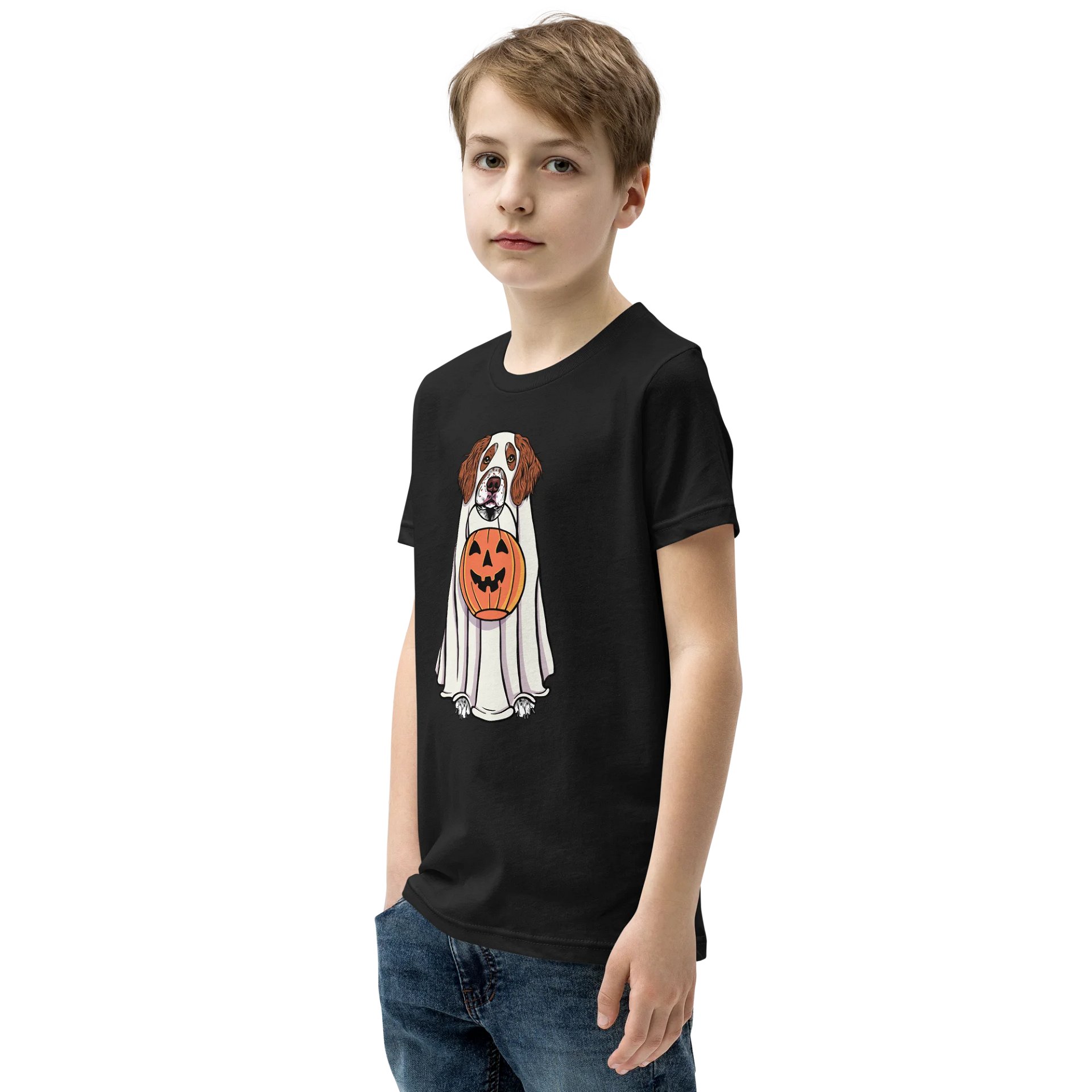 Halloween Brittany Spaniel Youth T-Shirt product image (4)