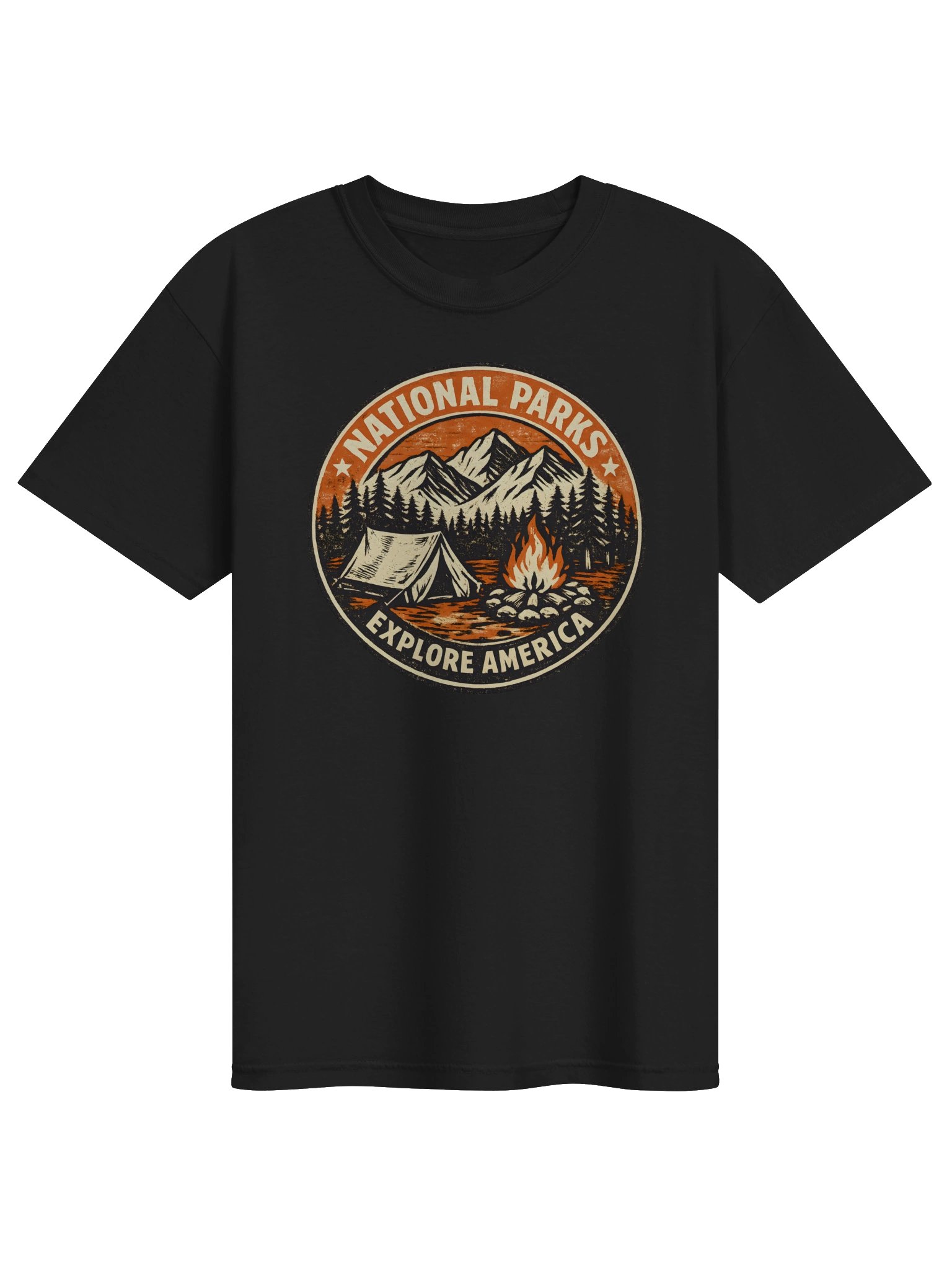 National Parks T-Shirt | Vintage Explore America Hiking Graphic Tee product image (1)