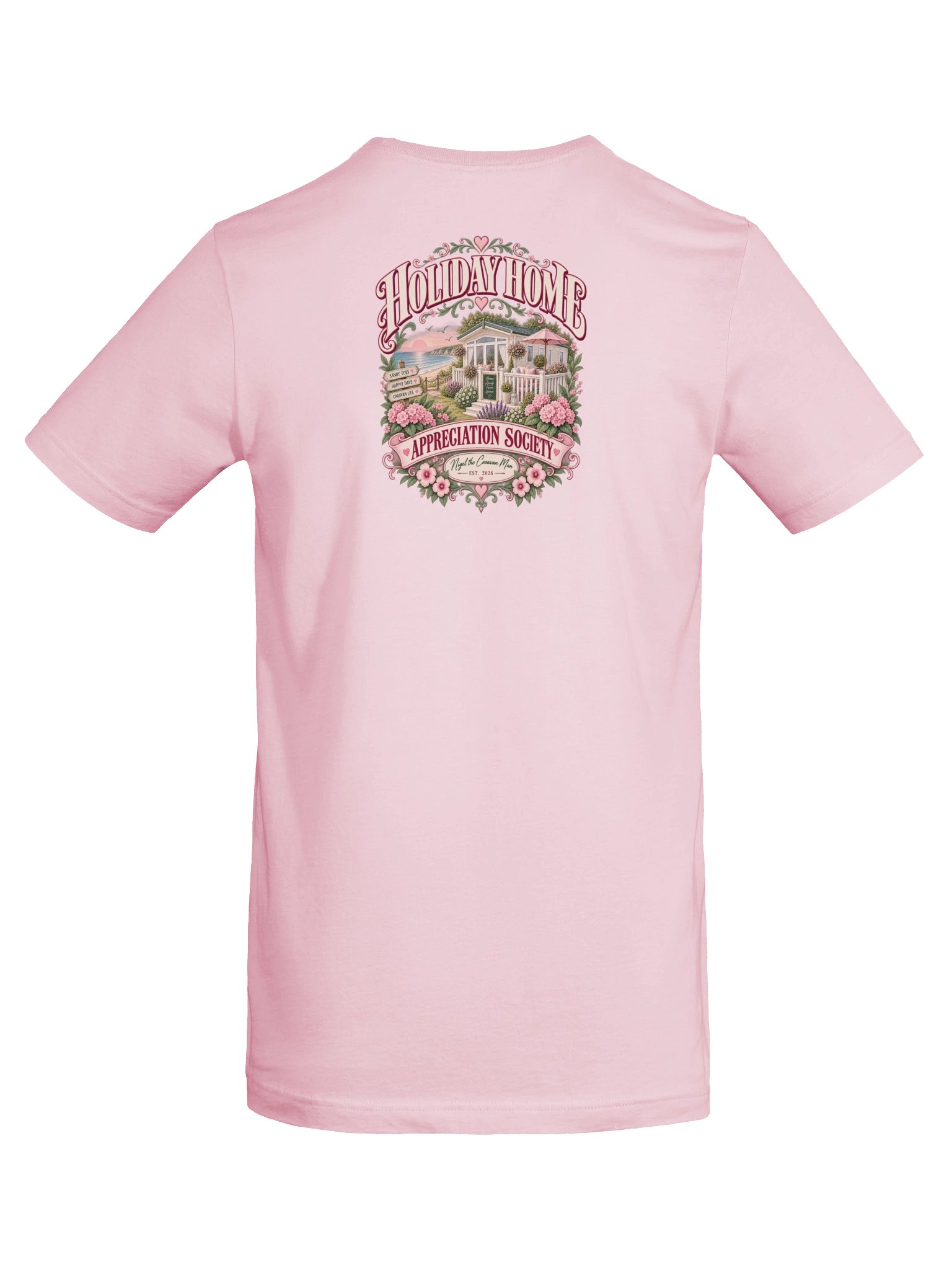 Holiday Home Appreciation Society | Pink Floral Tee product image (6)