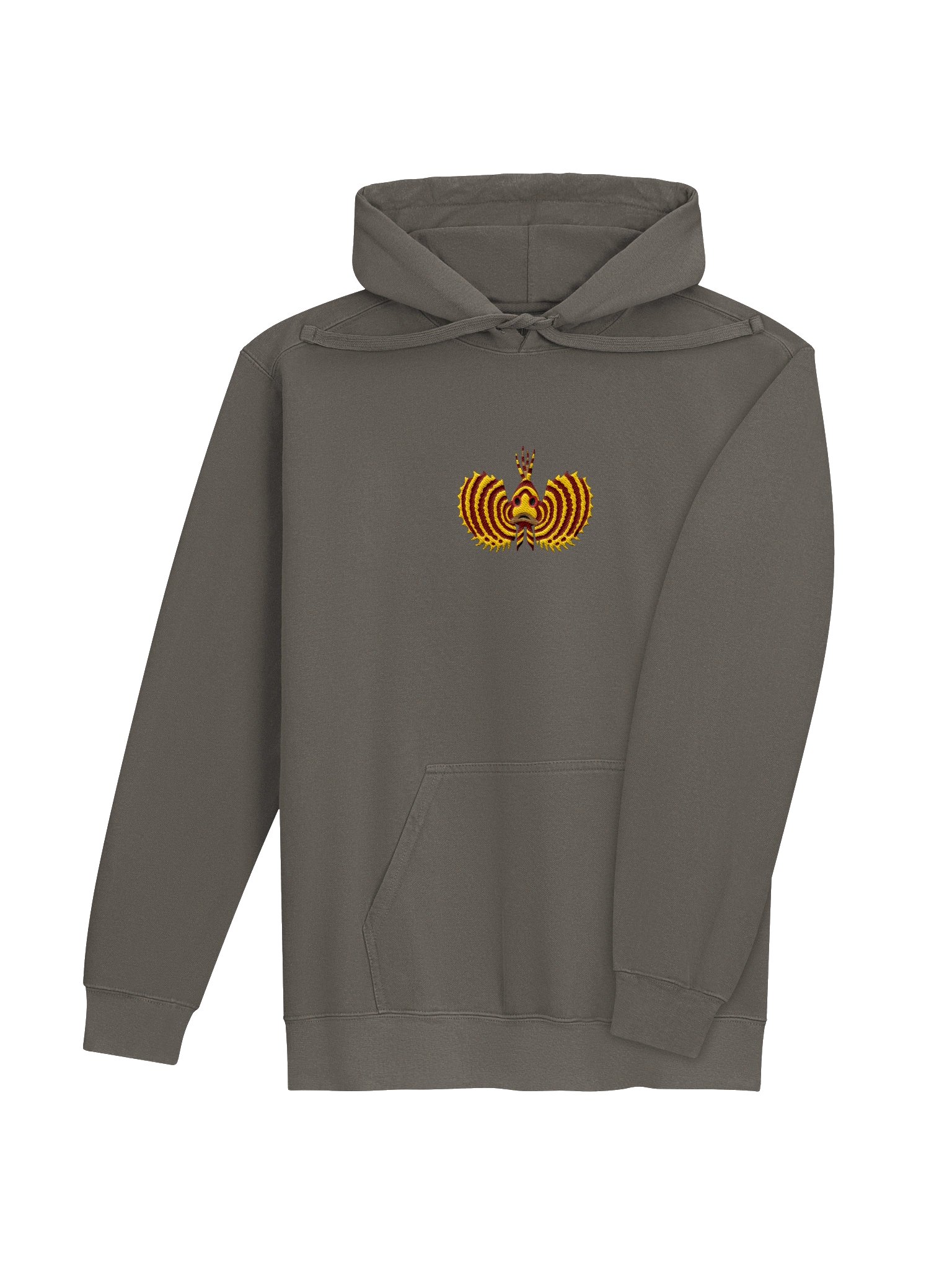 Yellow Fuzzy Dwarf Lionfish Embroidered Hoodie | Dendrochirus brachypterus Aquarium Fish Hoodie | Saltwater Reef Apparel product image (8)