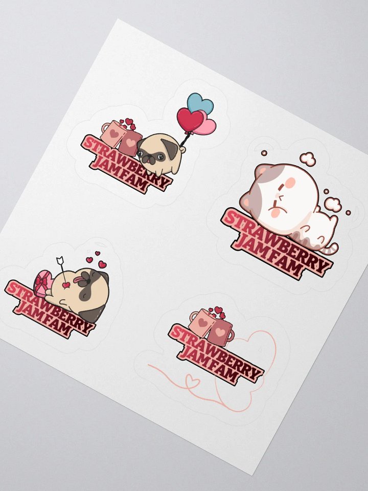 Strawberry Jamfam Kiss Cut Stickers Set product image (5)