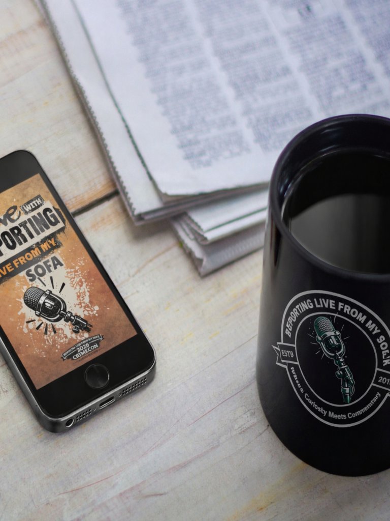Reporting Live From My Sofa Podcast Microphone Mug product image (16)