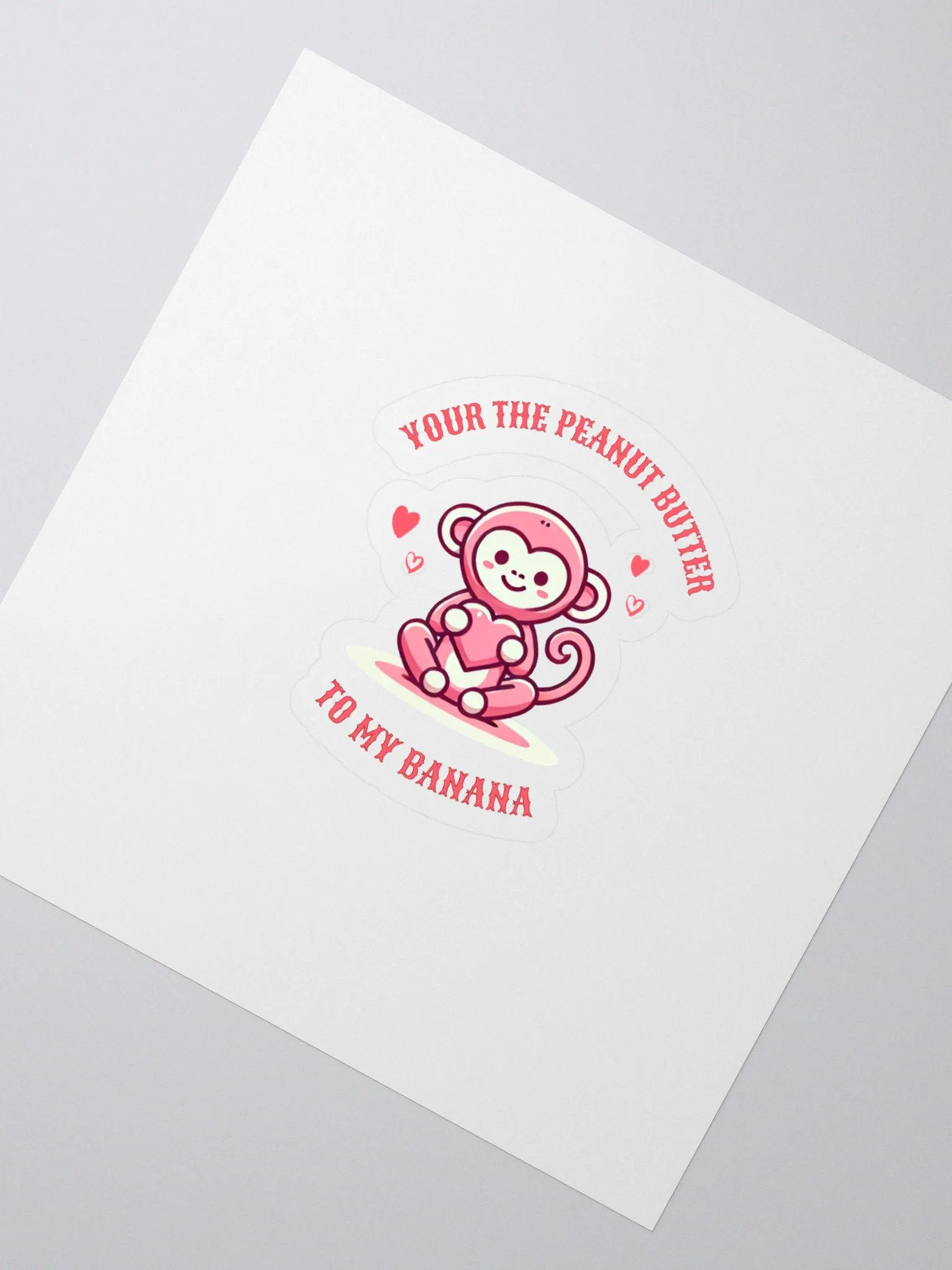 Cute Monkey Love Sticker product image (2)