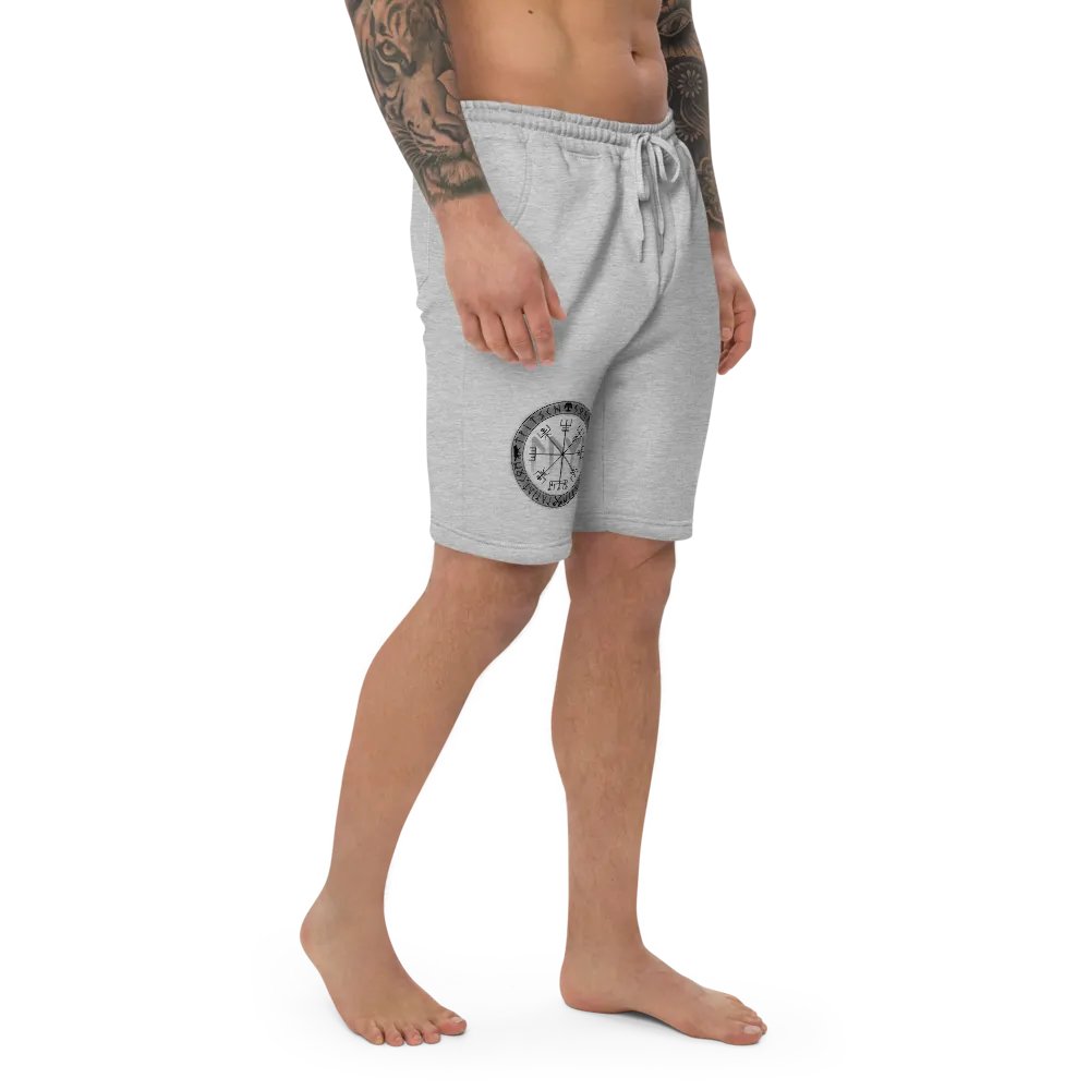 Nordische Runen | Schwarzer Vegvísir | Fleece Shorts product image (3)