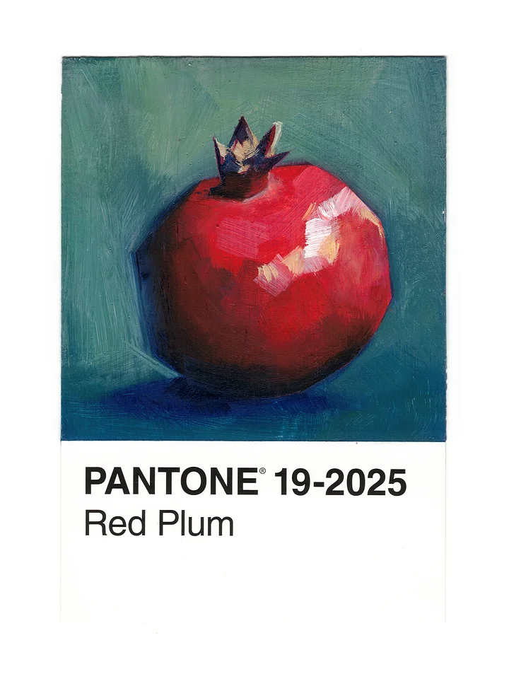 PANTONE Challenge • Fruits Set, Pomegranate • Oil Painting product image (1)