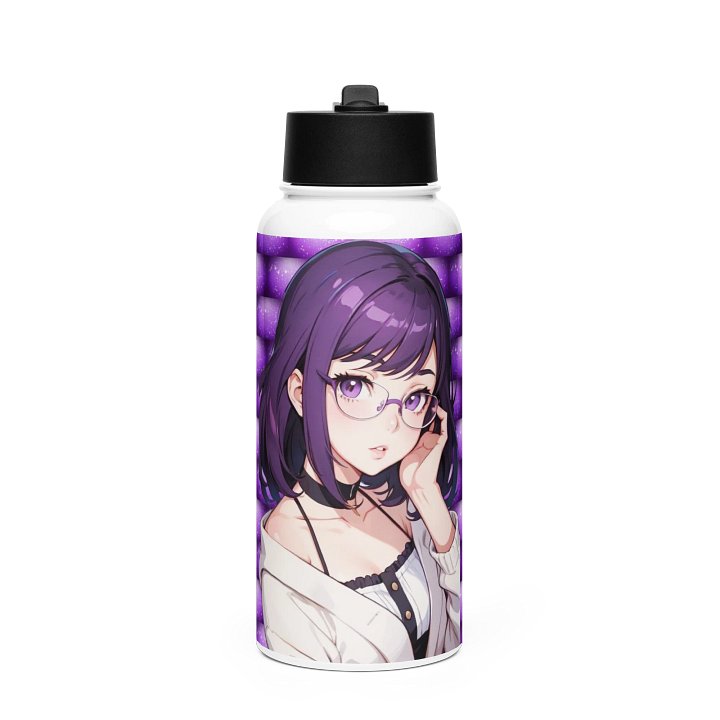 (Purple WAIFU) K Stainless Steel Water Bottle with a Straw Lid product image (1)