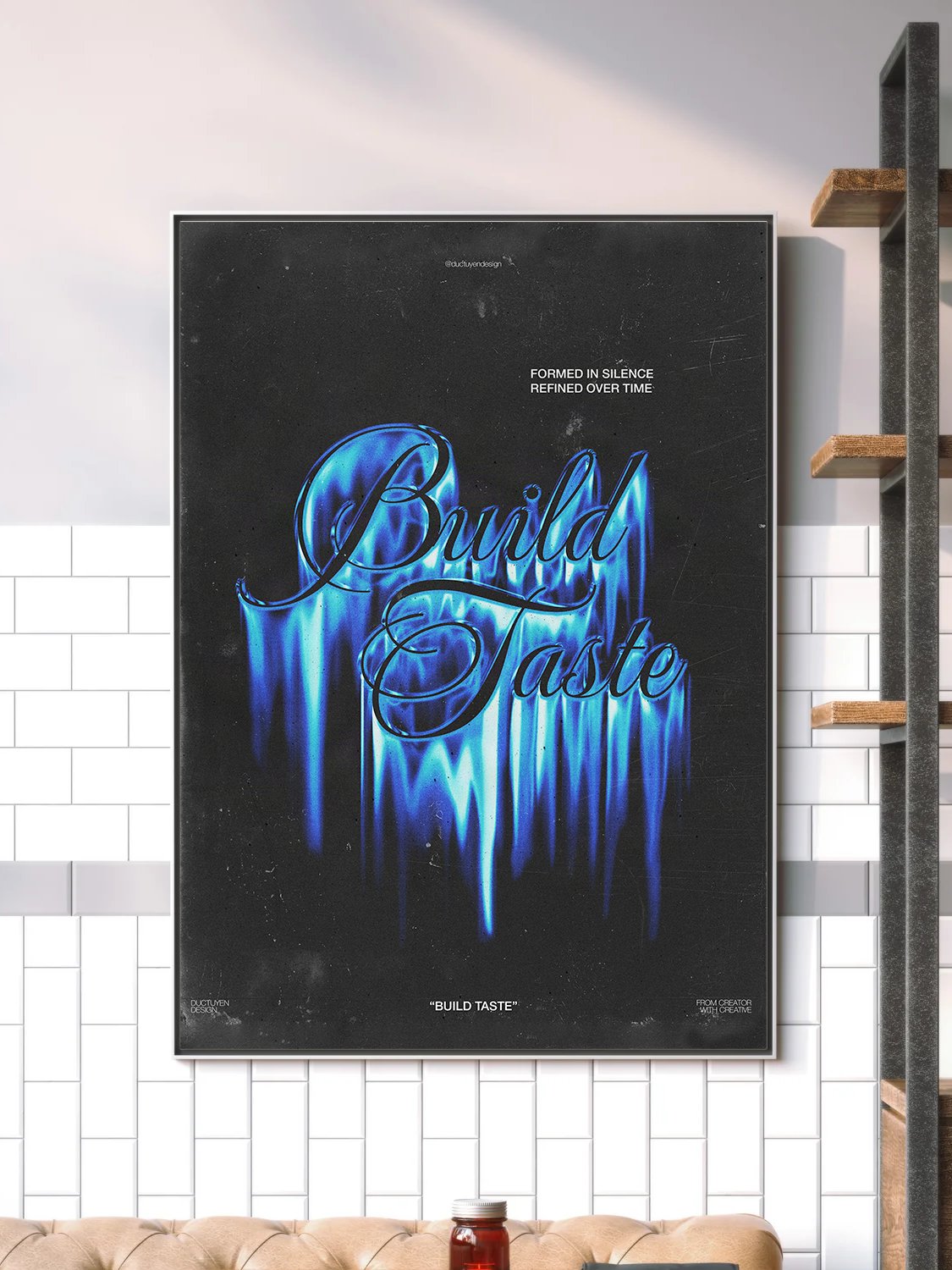 "BUILD TASTE" Typography Print Poster (Unframe) product image (9)