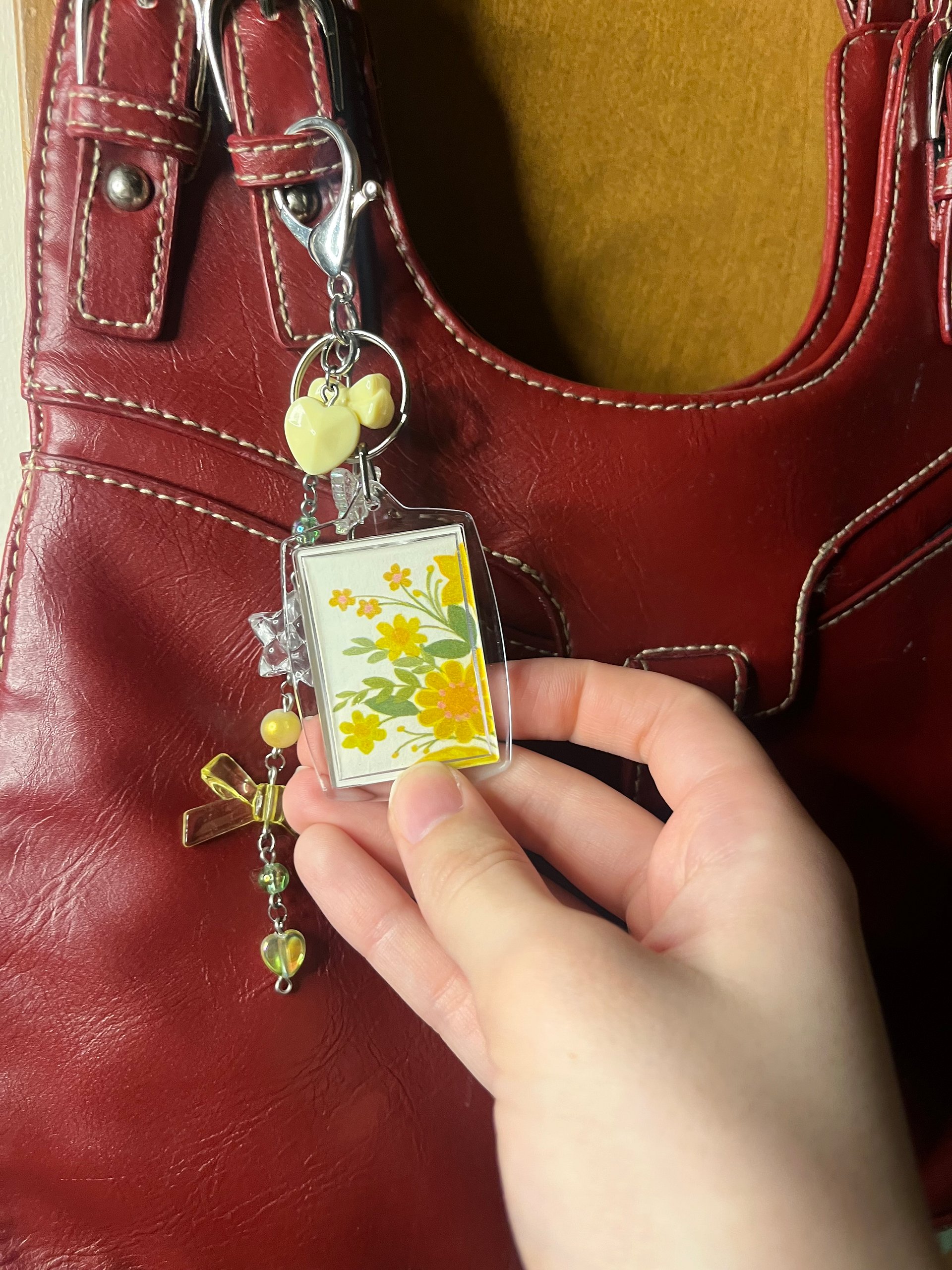 Yellow Flowers Deluxe Bag Charm product image (2)