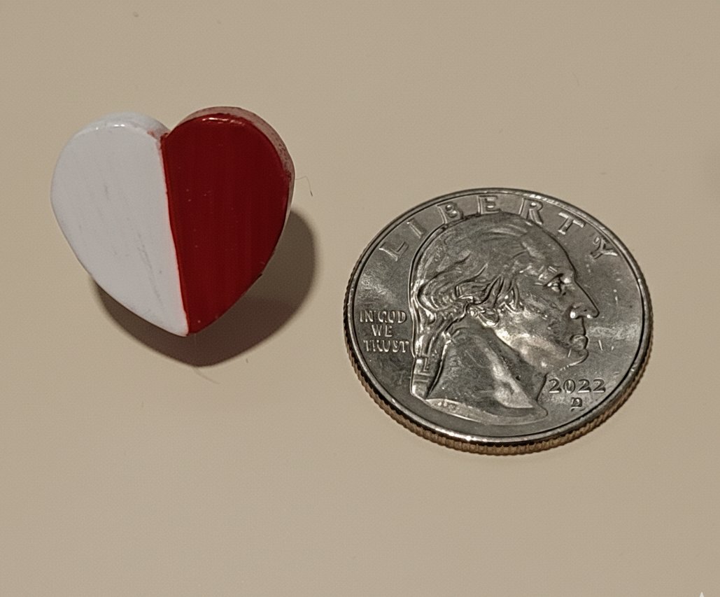 Two-toned split heart studs product image (2)