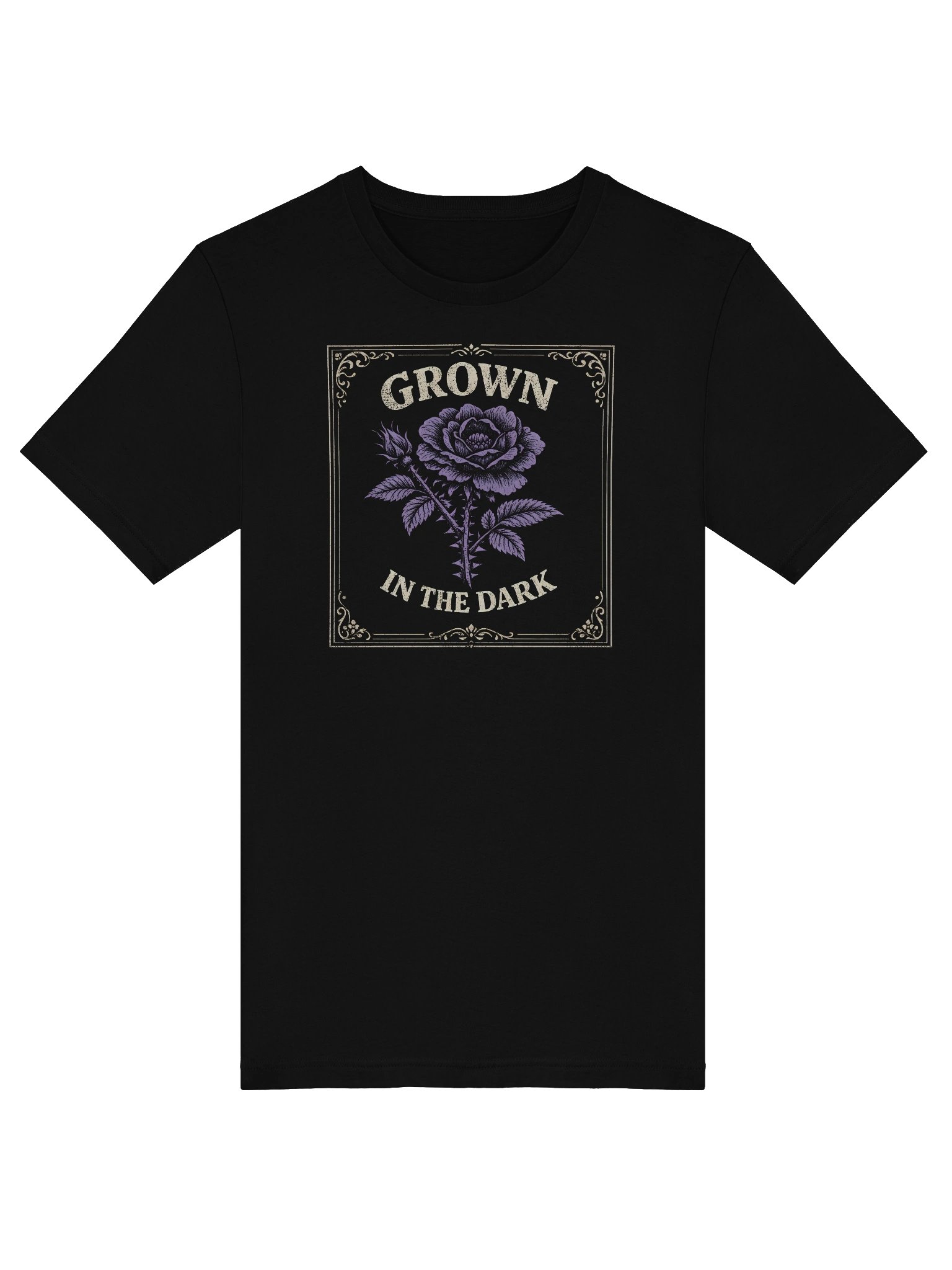 Lavender Rose Botanical T-Shirt - Grown In The Dark Floral Tee product image (5)