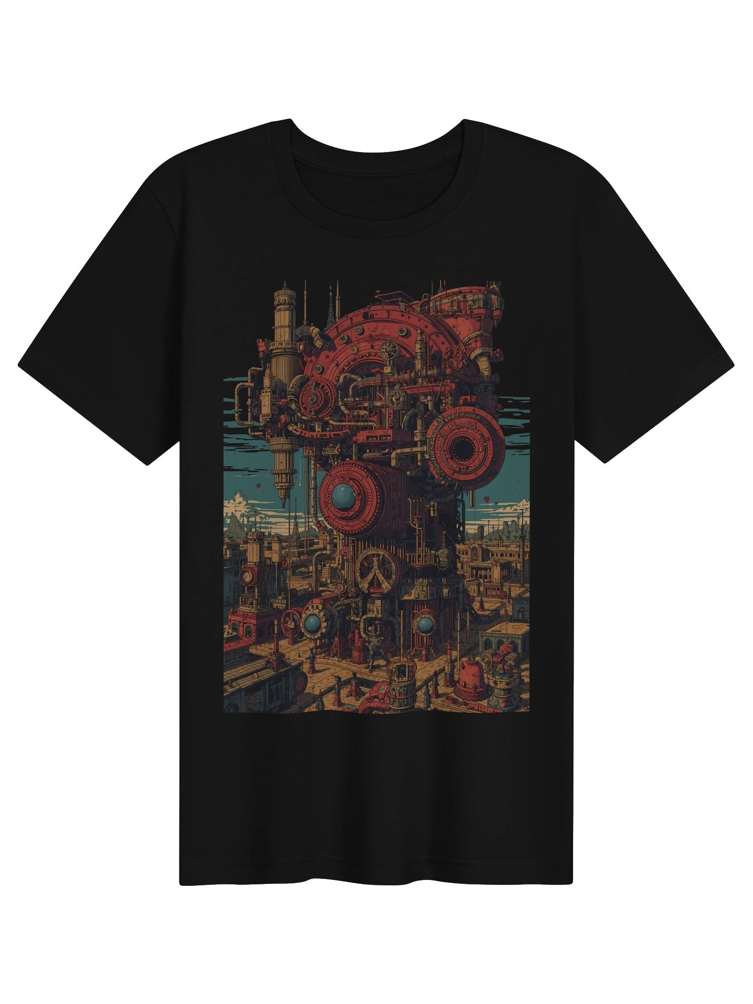 Retro-Futurist Machine City Lightweight T-Shirt product image (1)