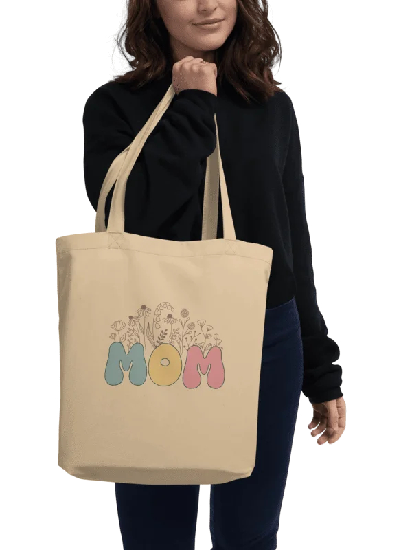 Funny Retro Floral Mother's Day Canvas Bag Both Side Print product image (4)