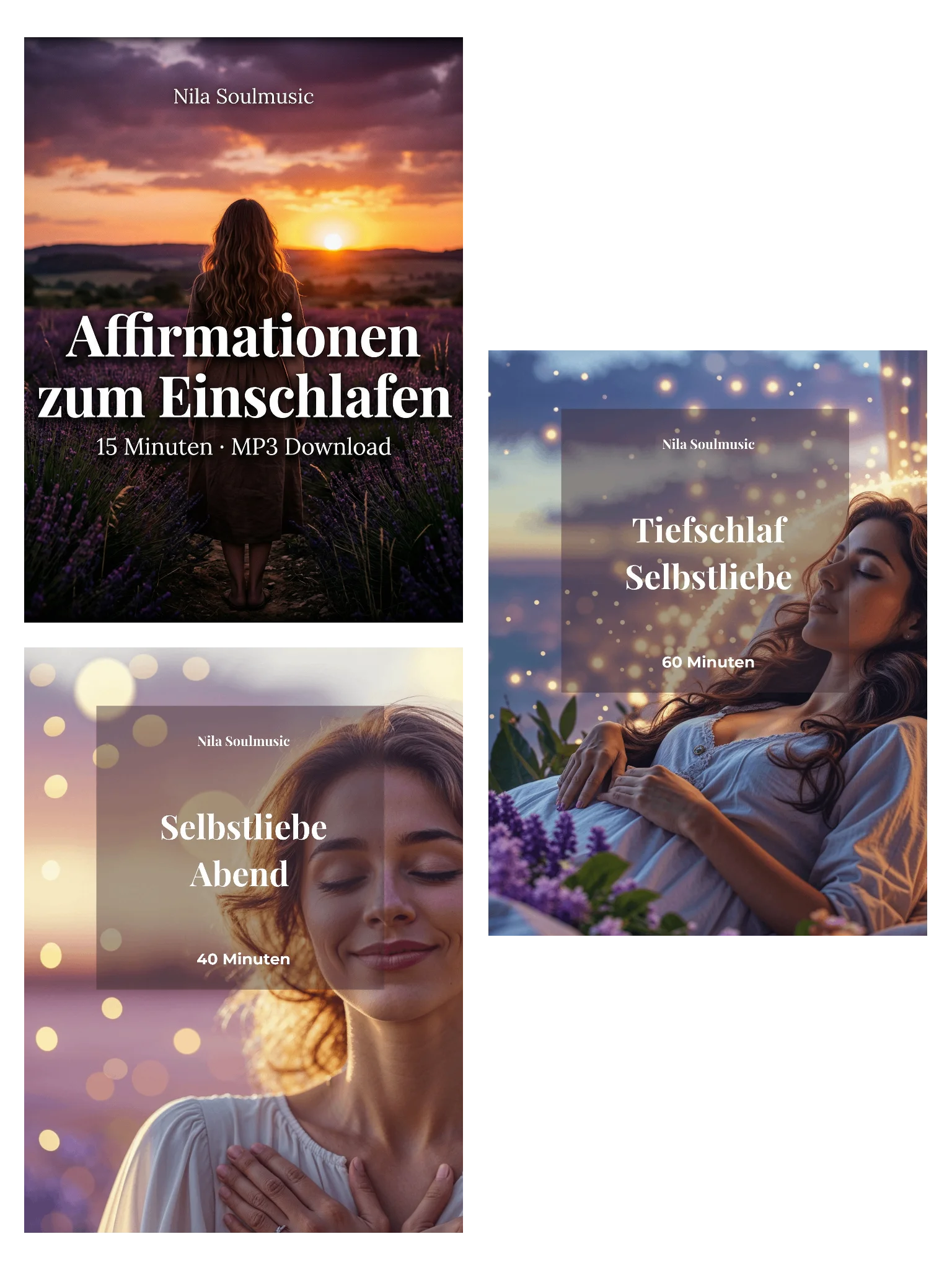 Schlaf-Bundle – 3 geführte Einschlafmeditationen mit Affirmationen (Audio-Download) product image (1)