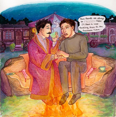 And somehow Felix and Sunny were surprised to discover that everyone at the freak show already knew they were in love (probab...