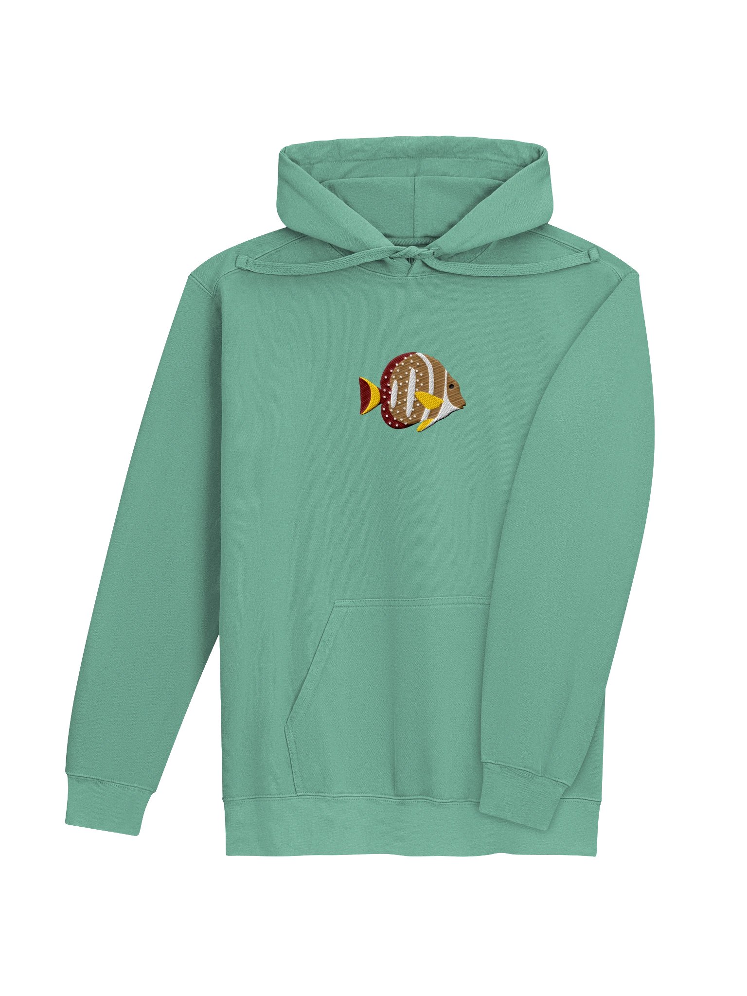 Mustard Tang Embroidered Hoodie | Saltwater Reef Aquarium Fish & Ocean Lover Apparel product image (7)
