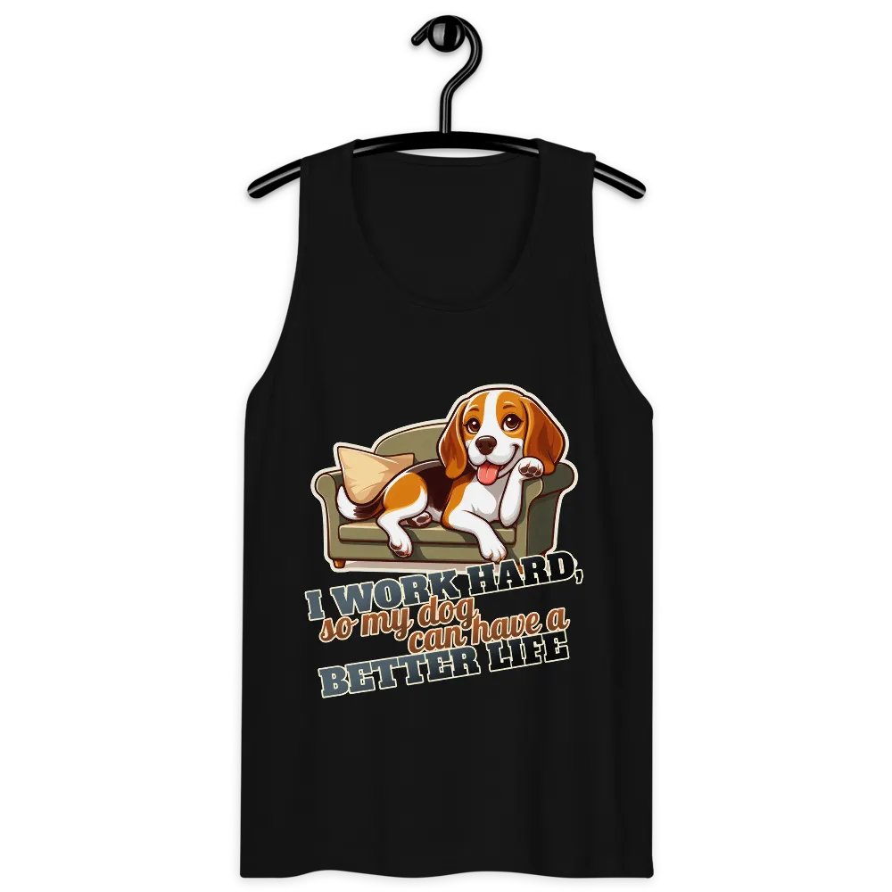 Work Hard - Beagle sofa - Tank top product image (16)
