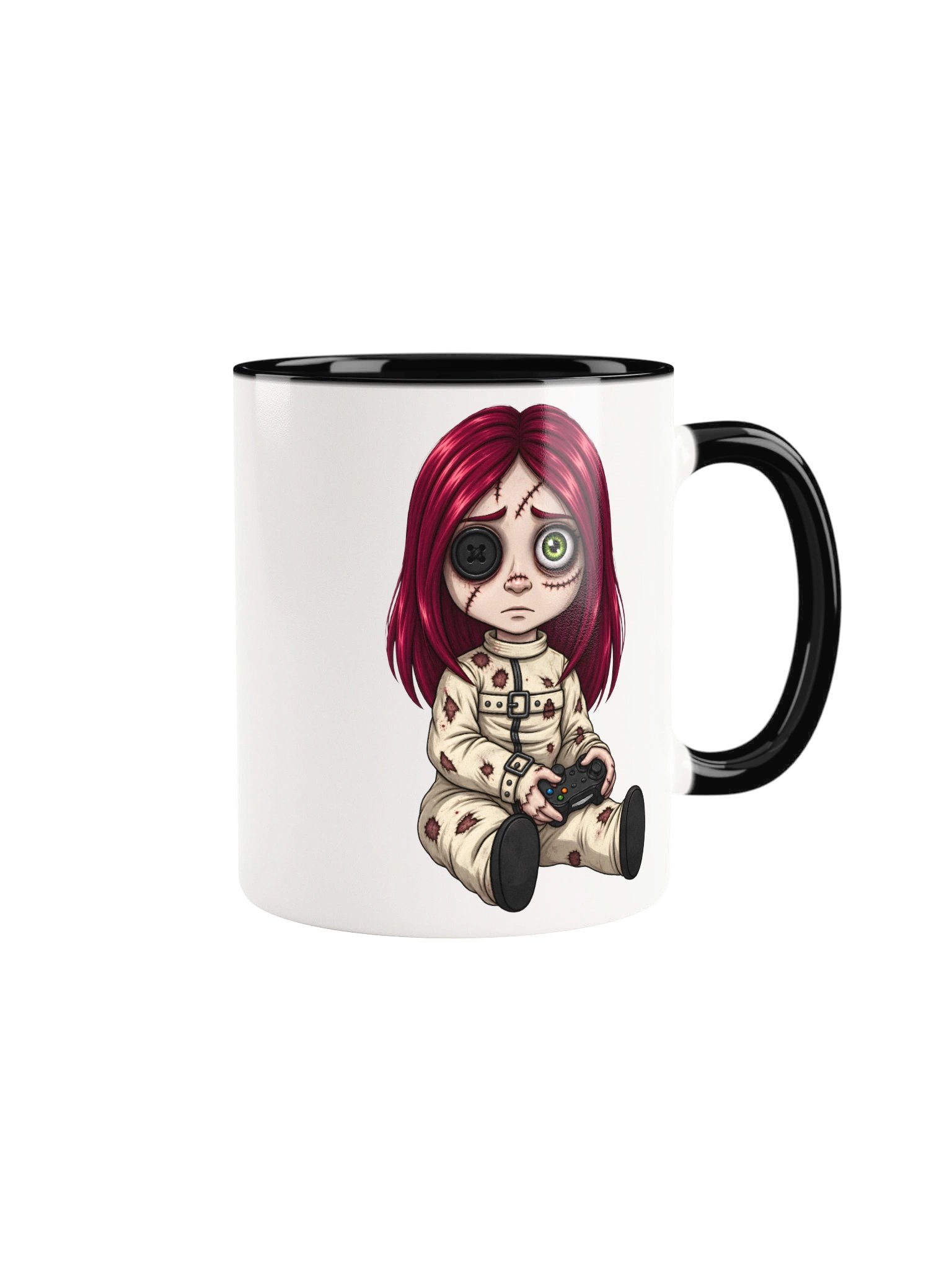 Creepy Gamer Doll – Ceramic Mug product image (3)