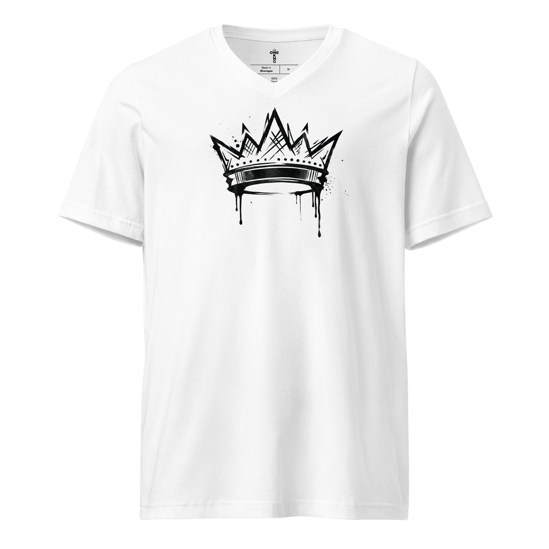 ONE KING True Crown V-Neck Tee black print product image (5)