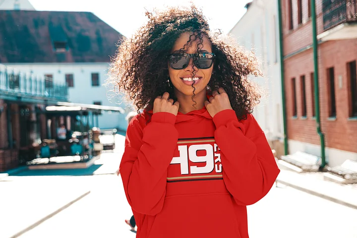 49ers Red Hoodie (BLOCK writing) product image (1)