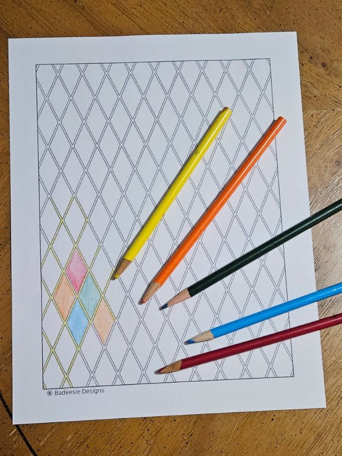 Basic Harlequin Coloring Page product image (2)