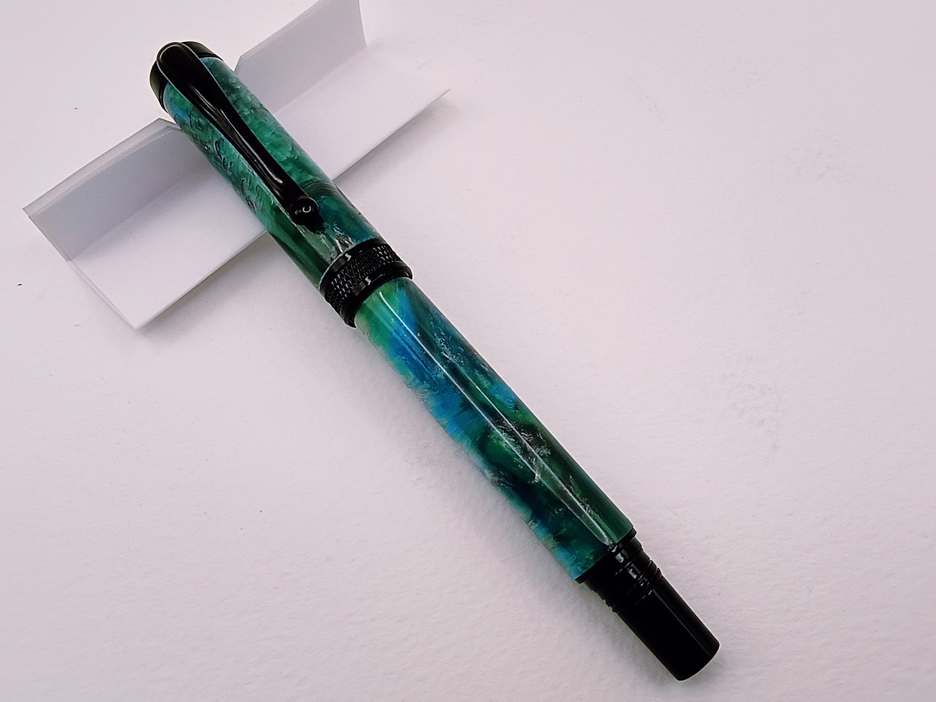 🖋️ Diamond Knurl Rollerball – Black Chrome Edition product image (5)