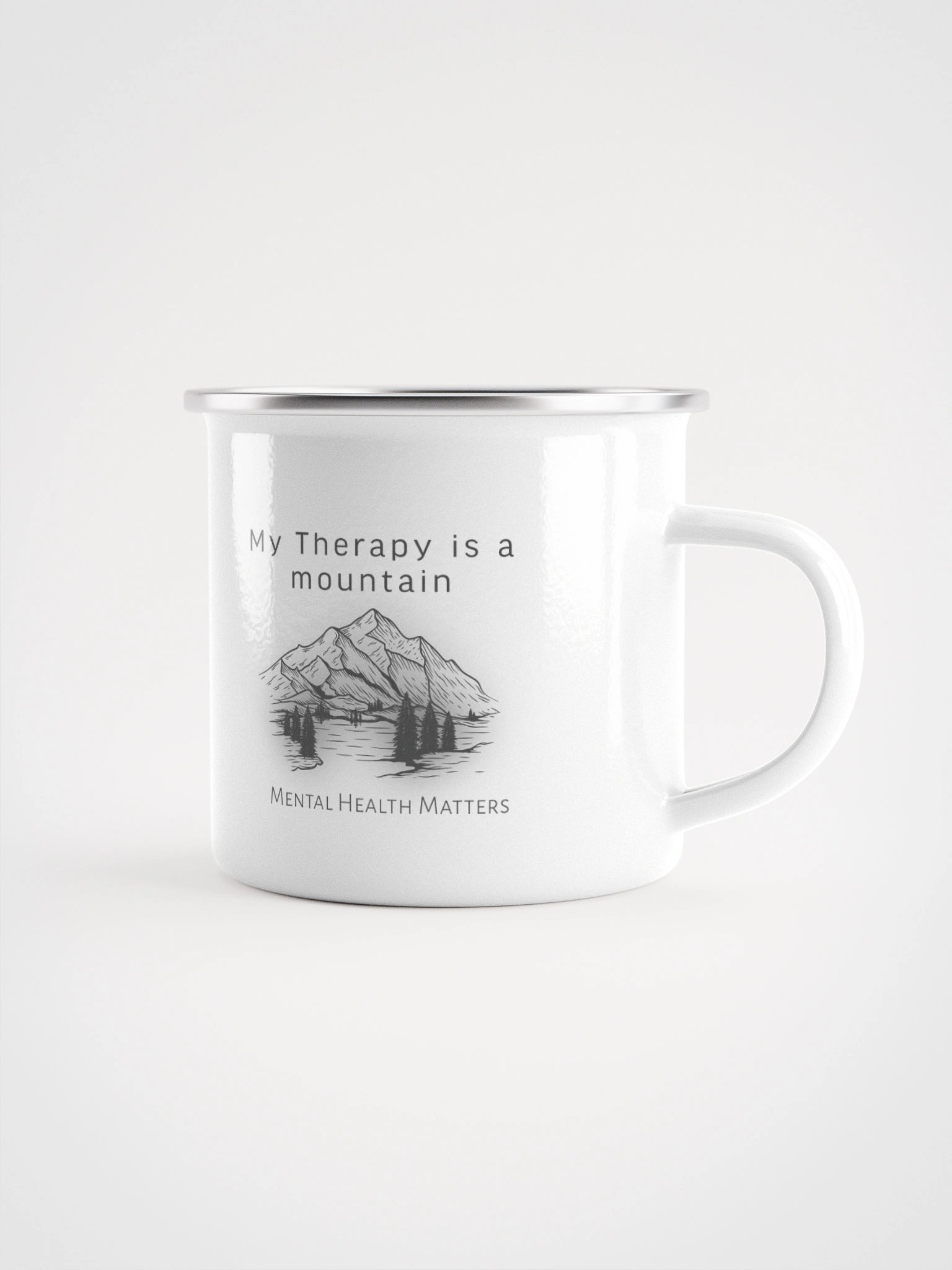 My Therapy is a mountain - Enamel mug product image (1)