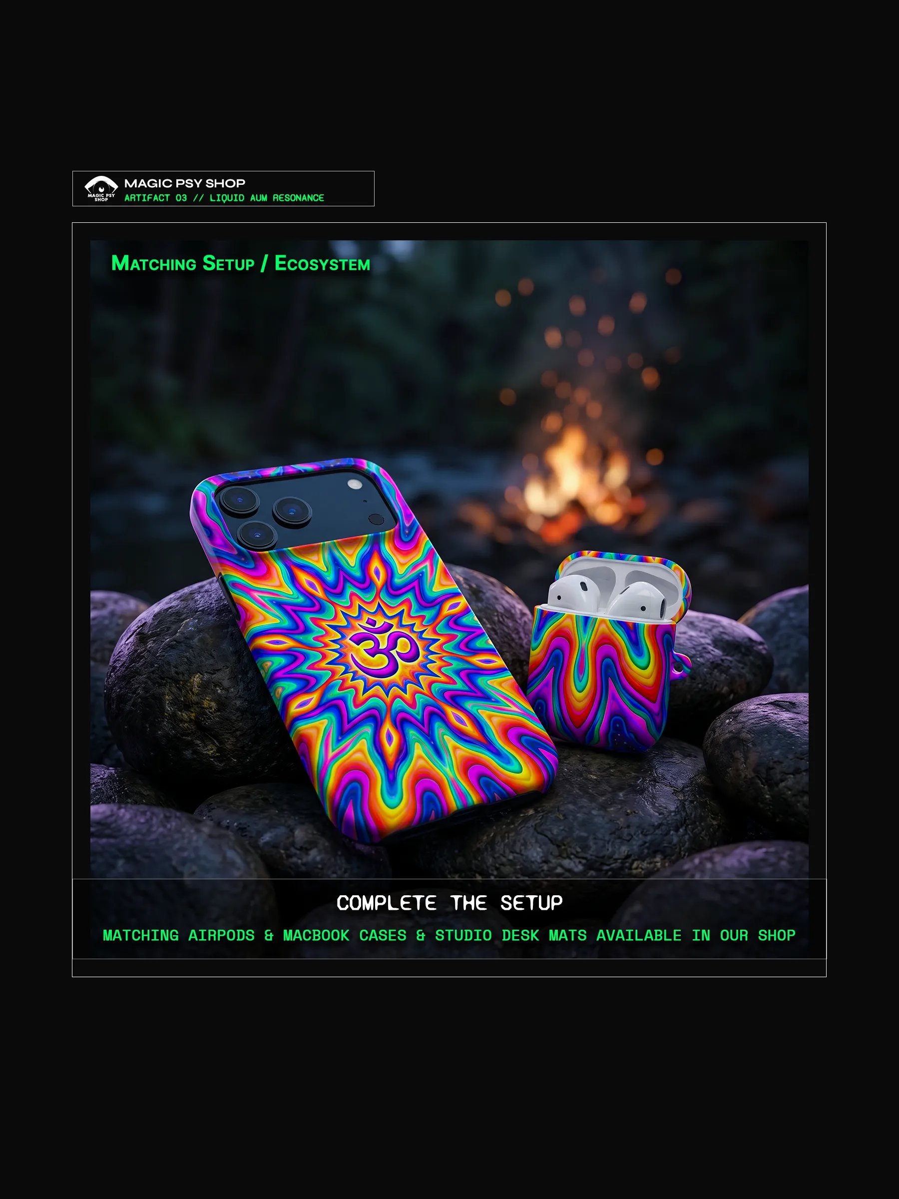 Artifact 01: Liquid Aum Resonance - Dual-Layer Tough Phone Case product image (6)