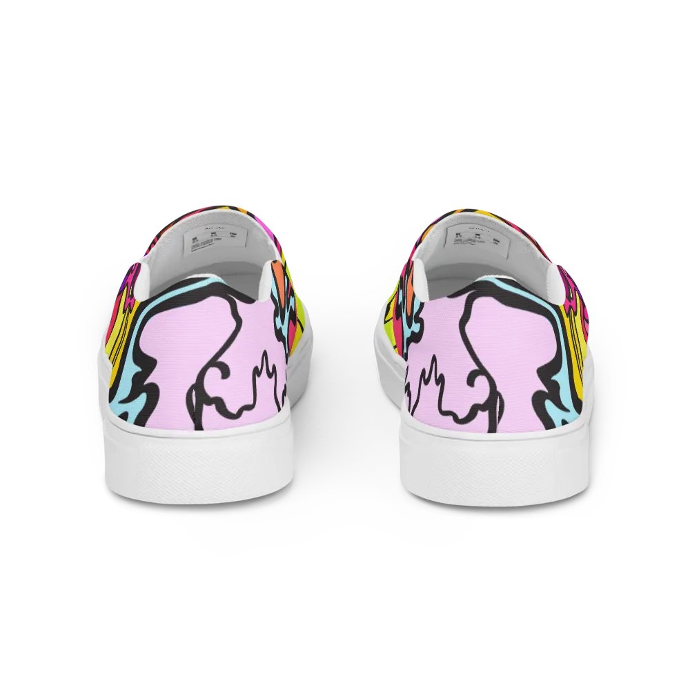 Energize Your Style with Abstract Canvas Shoes - Wave at Sunset product image (4)