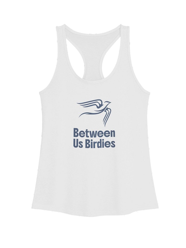 Between Us Birdies White/Navy Racerback Tank product image (1)