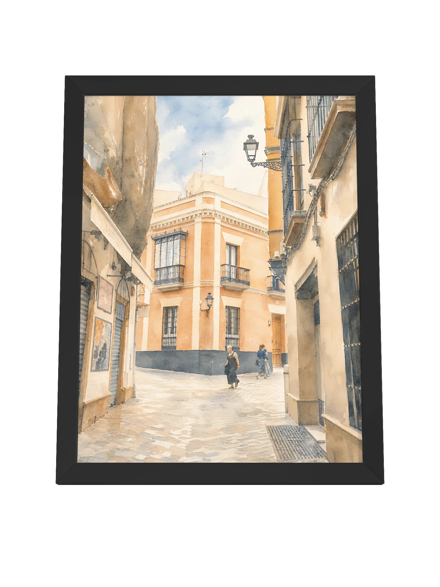 Sunlit Seville Wall art, European Alley Framed Postert product image (5)