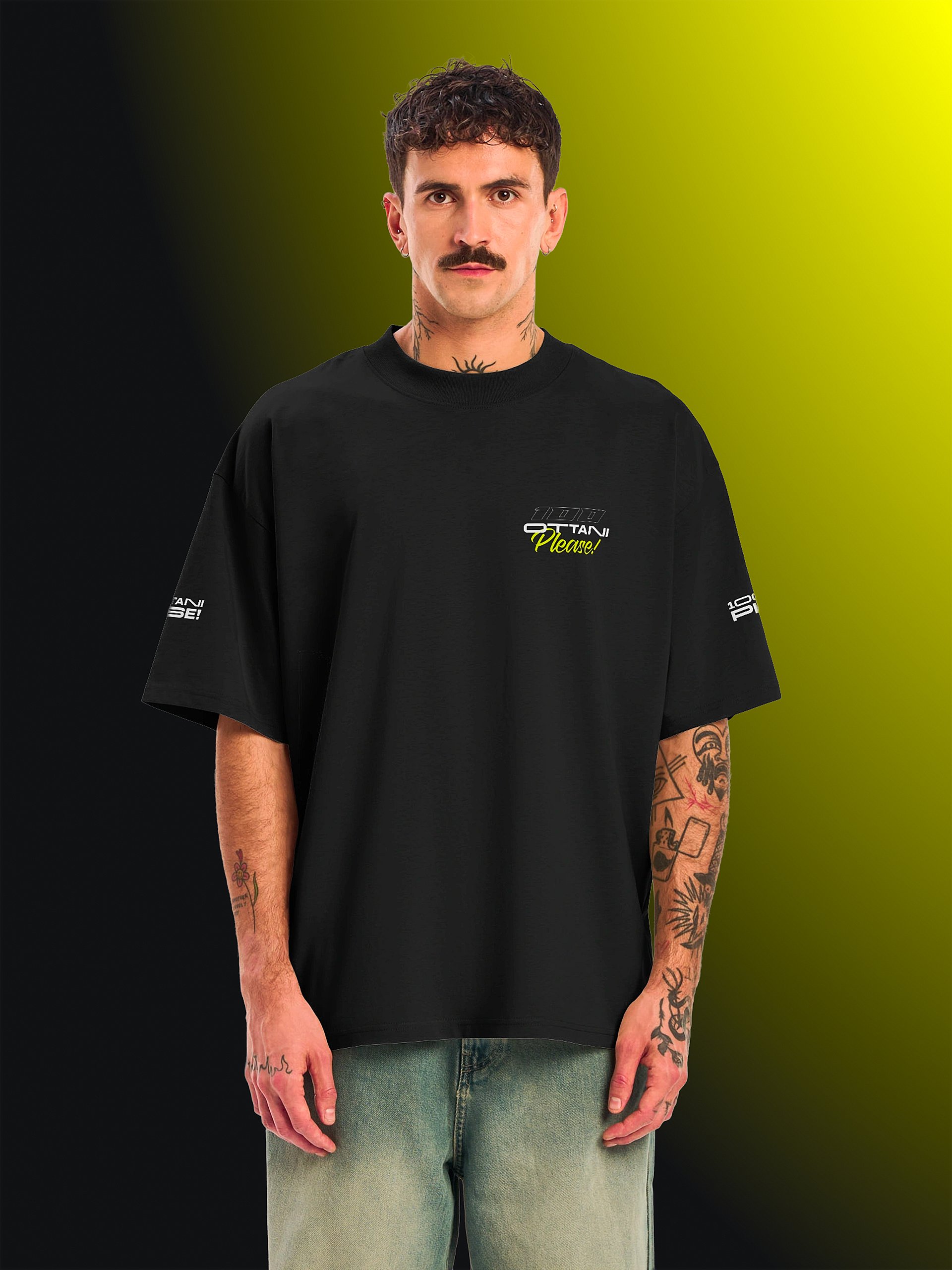 100 Ottani Please!™ Oversized Unisex Racing Streetwear Graphic T-Shirt | Overboost Edition product image (4)