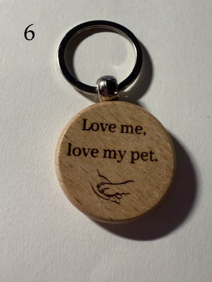 Pet Lover Vibes Wooden Keychains | Cat, Dog & Animal Designs | Gifts for Pet Parents (2) product image (6)