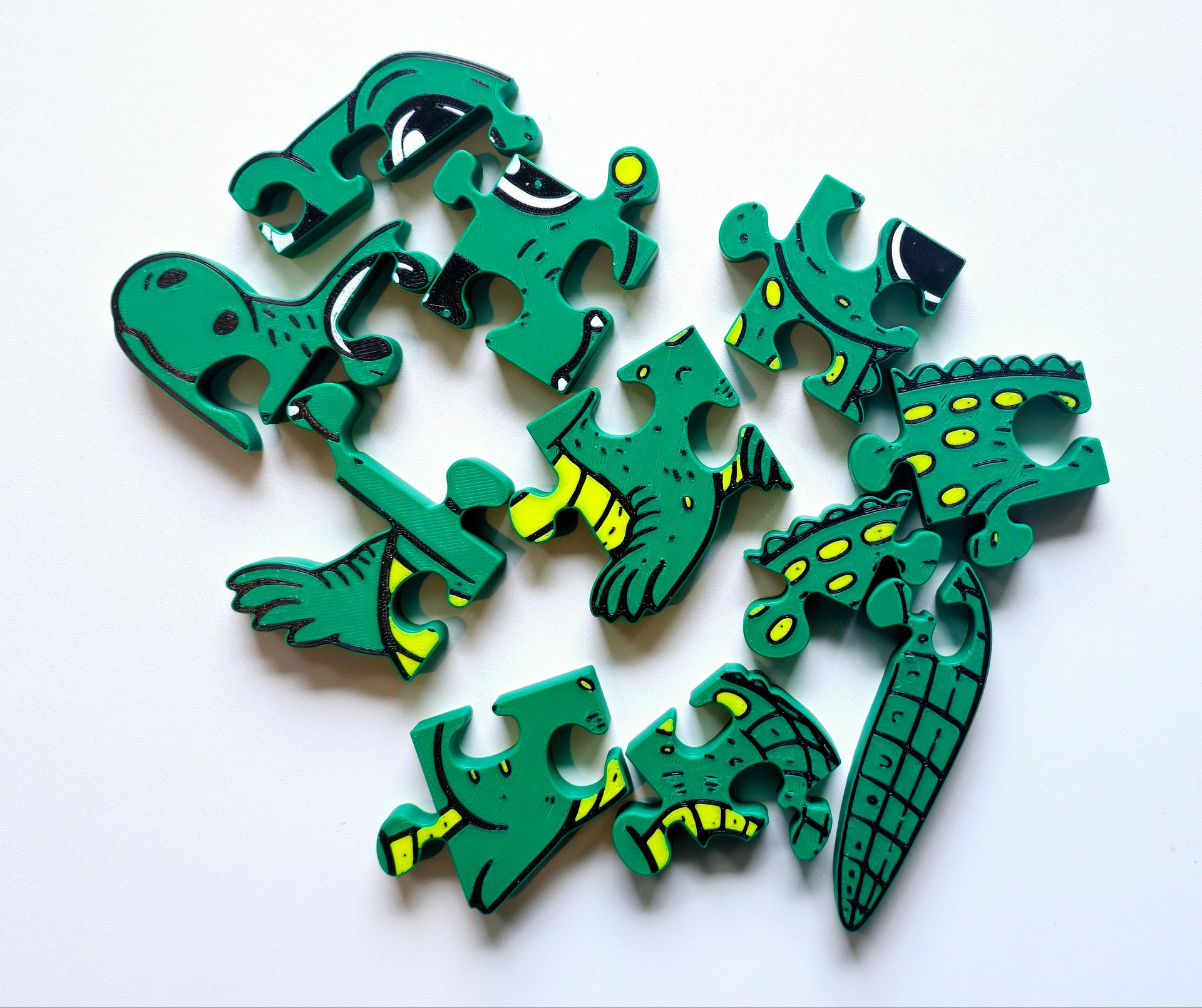 Alligator Jigsaw Puzzle, 3D-Printed Chunky Educational Toy, Toddler & Preschool Learning, Screen-Free Play product image (4)