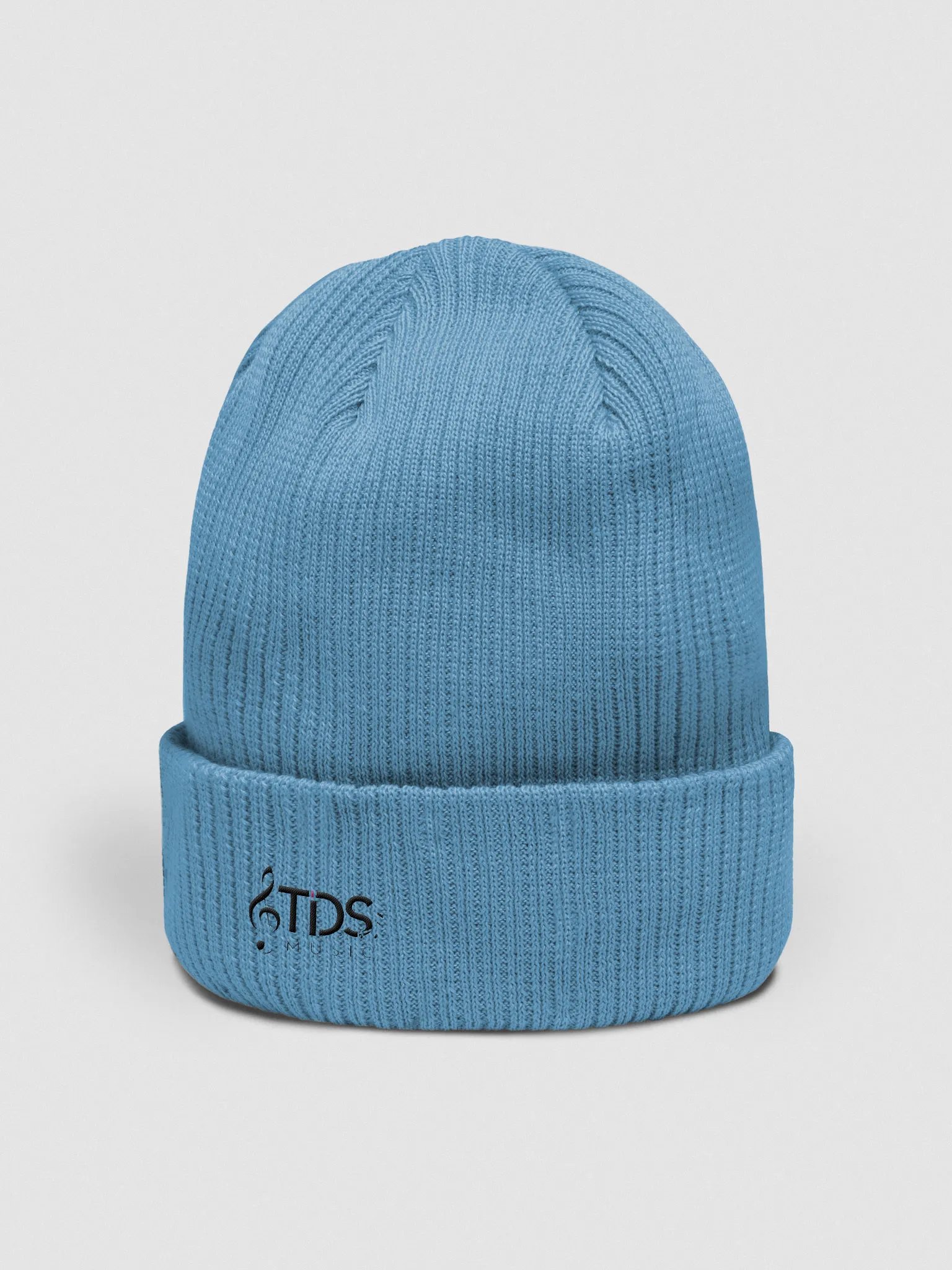 Atlantis Organic Ribbed Beanie - TDS Embroidered Beanie in Maroon, Light Blue, Black, Mustard, Navy, and Olive Green product image (4)