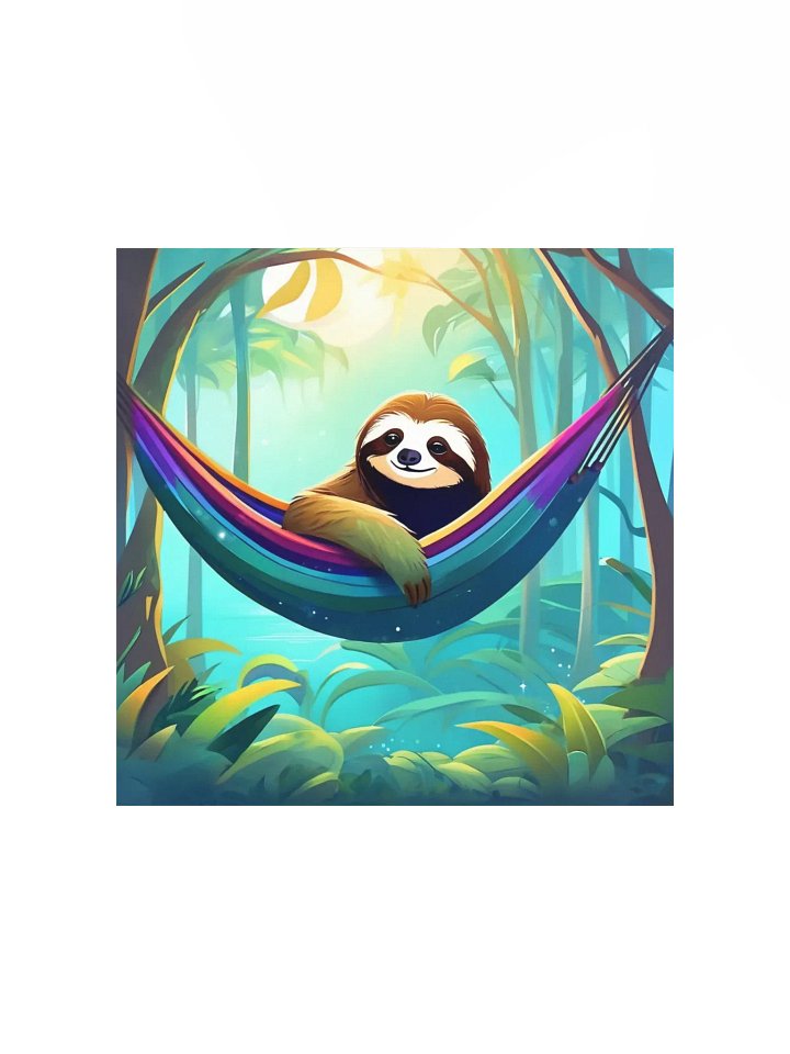 Moonlit Sloth Hammock Poster product image (2)