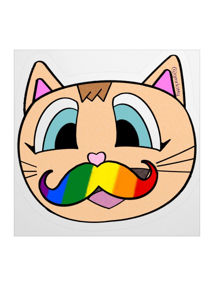 Rainbow Mustache Kitty product image (1)