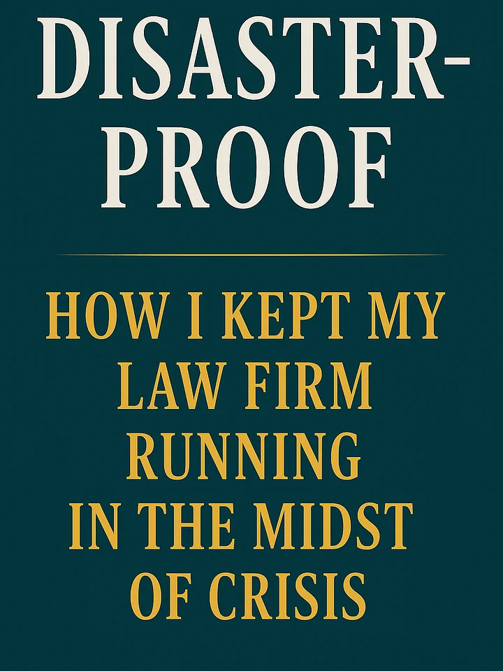 Disaster-Proof: How I Built a Law Practice That Didn’t Break When Life Did product image (1)