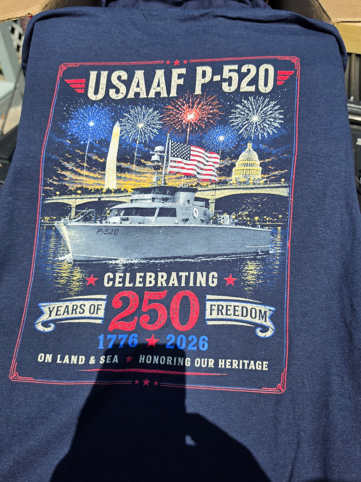 Small T-Shirt Black Only - Limited edition P-520 Washington, DC 250th Anniversary T-Shirt product image (1)