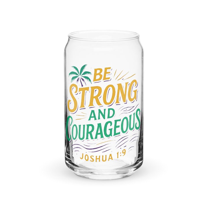 "Fearless Fuel" Can Glass | Joshua 1:9 Graffiti Faith Edition product image (2)